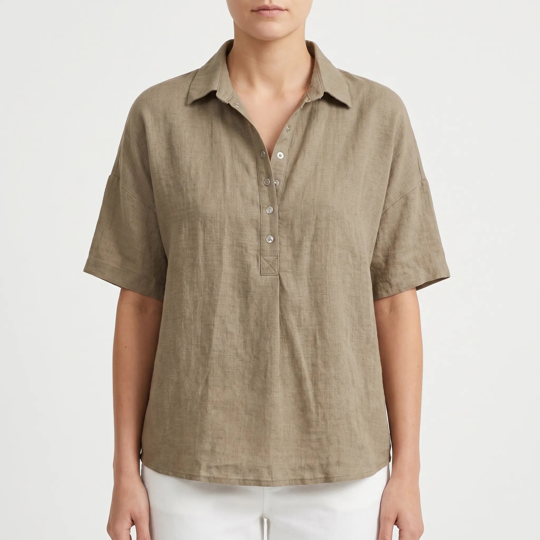 Veralis™ -  Casual Short Sleeve Blouse -  Warm Weather Wear