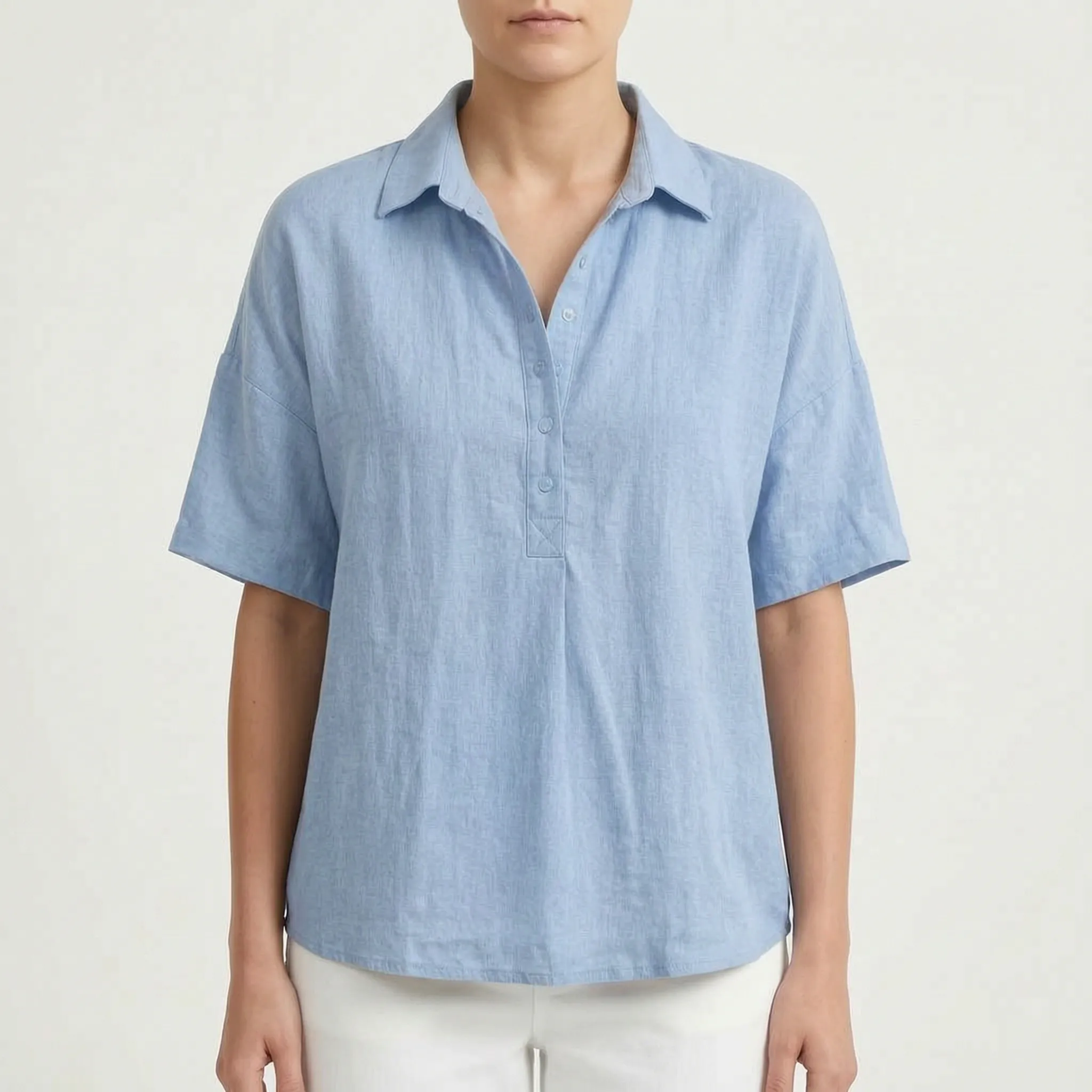Veralis™ -  Casual Short Sleeve Blouse -  Warm Weather Wear