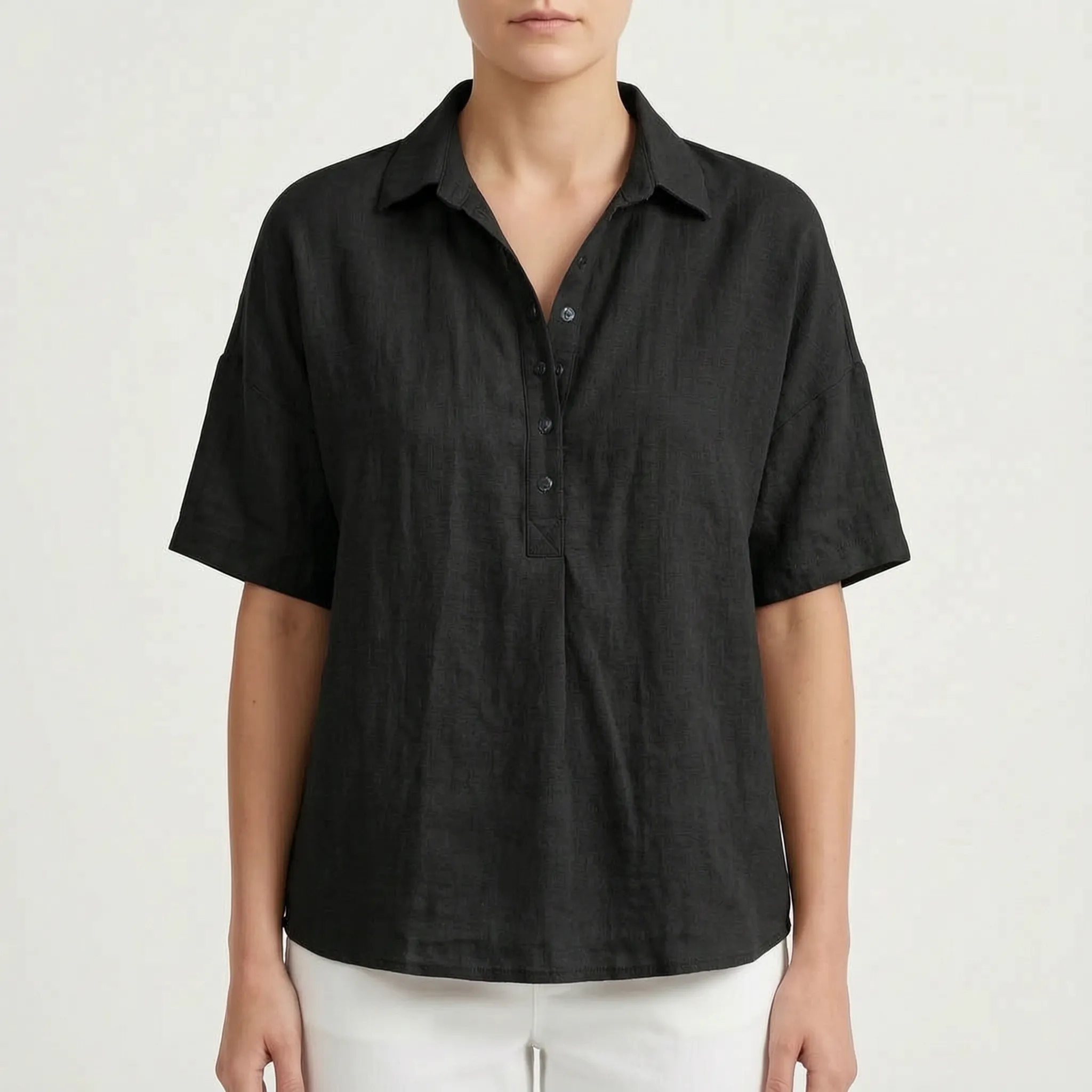 Veralis™ -  Casual Short Sleeve Blouse -  Warm Weather Wear