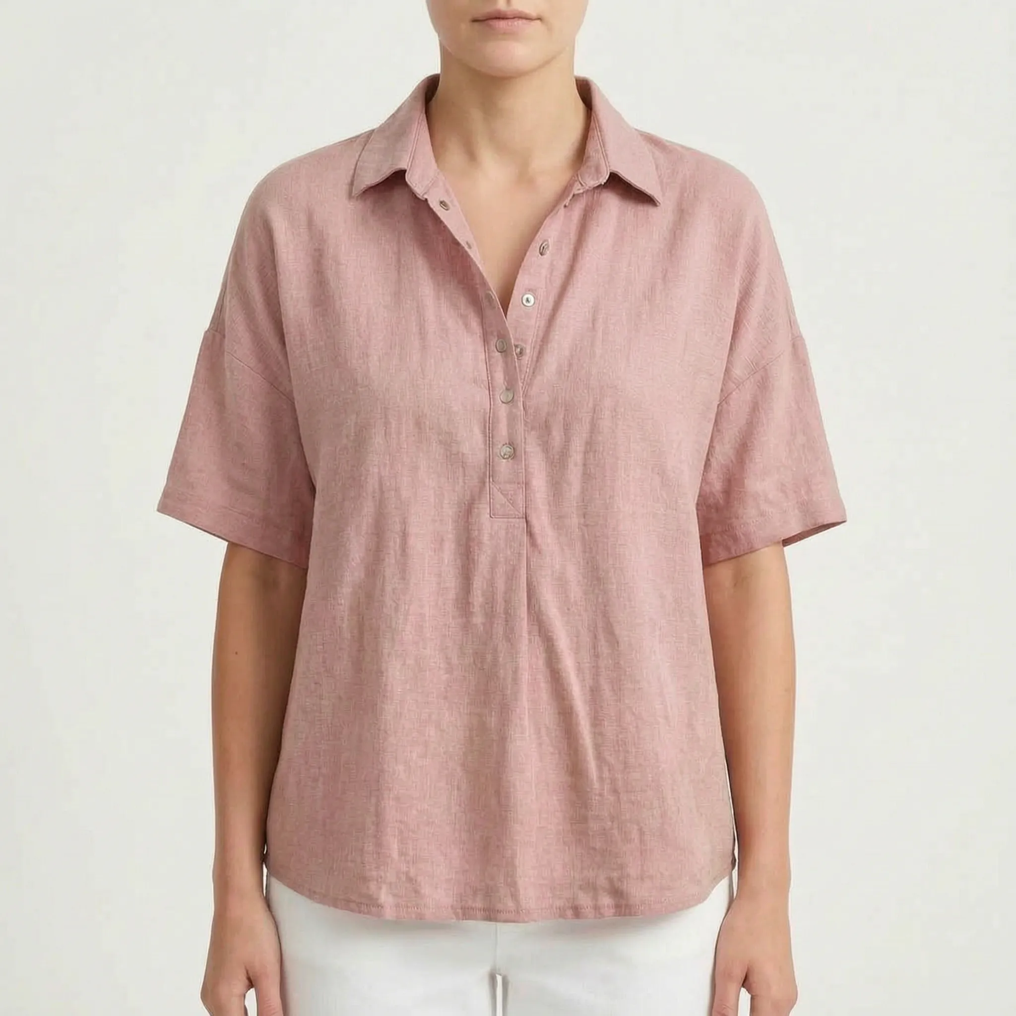 Veralis™ -  Casual Short Sleeve Blouse -  Warm Weather Wear