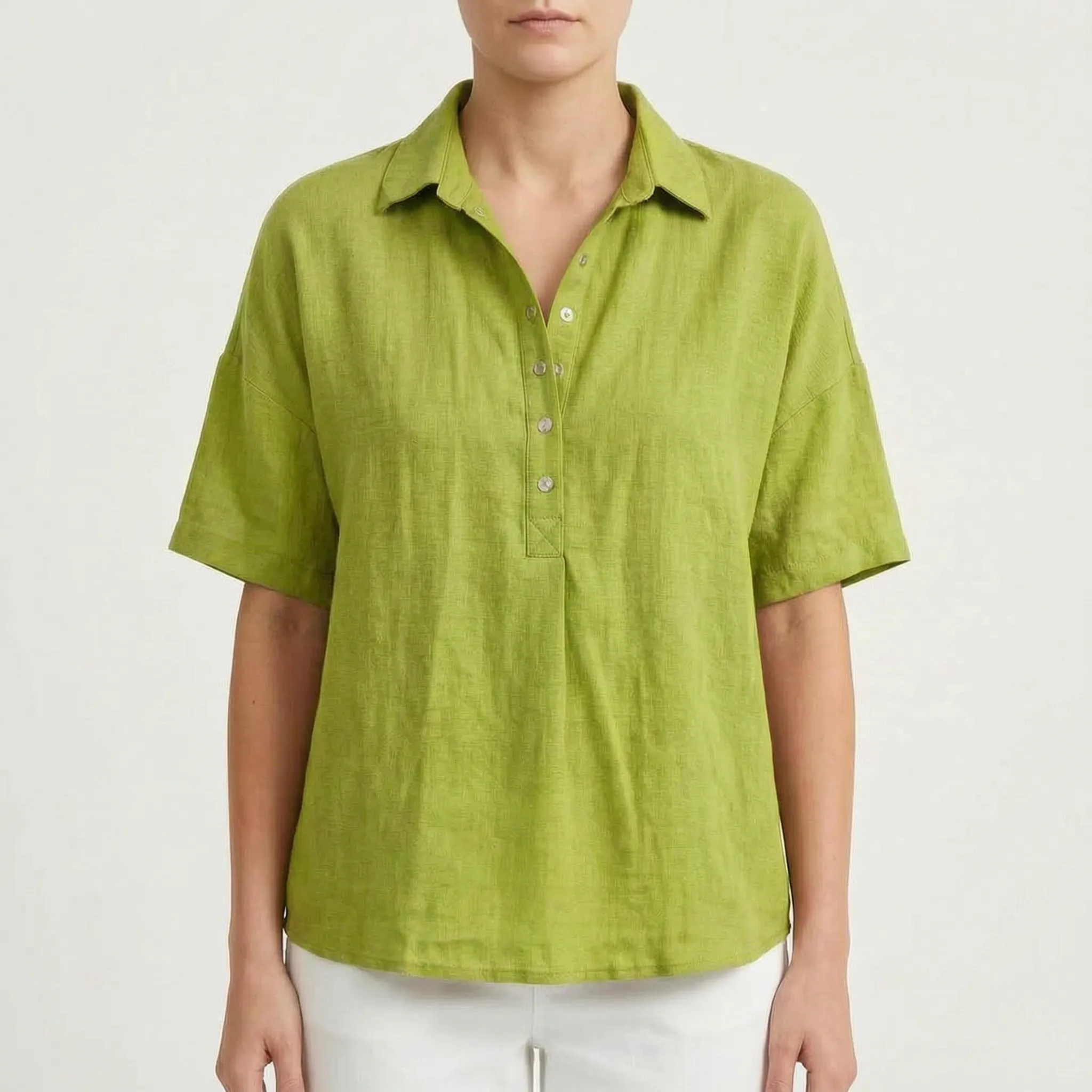 Veralis™ -  Casual Short Sleeve Blouse -  Warm Weather Wear
