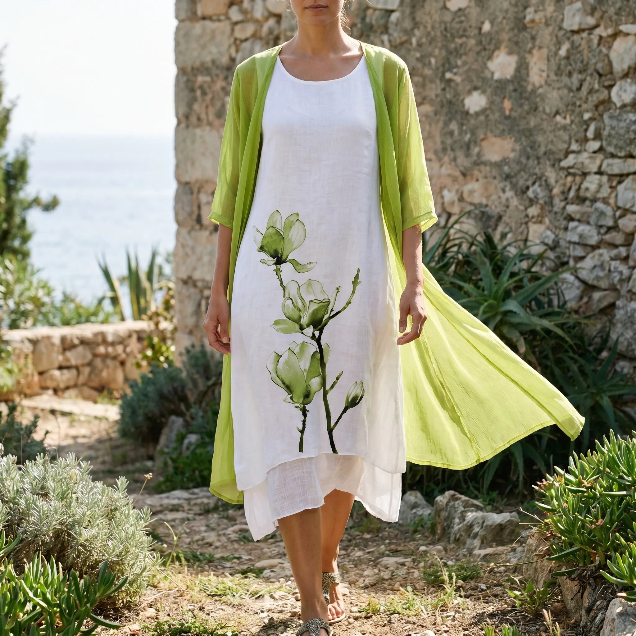 Verdelia™ -  Two-Piece Dress Set -  Layered Daytime Styling