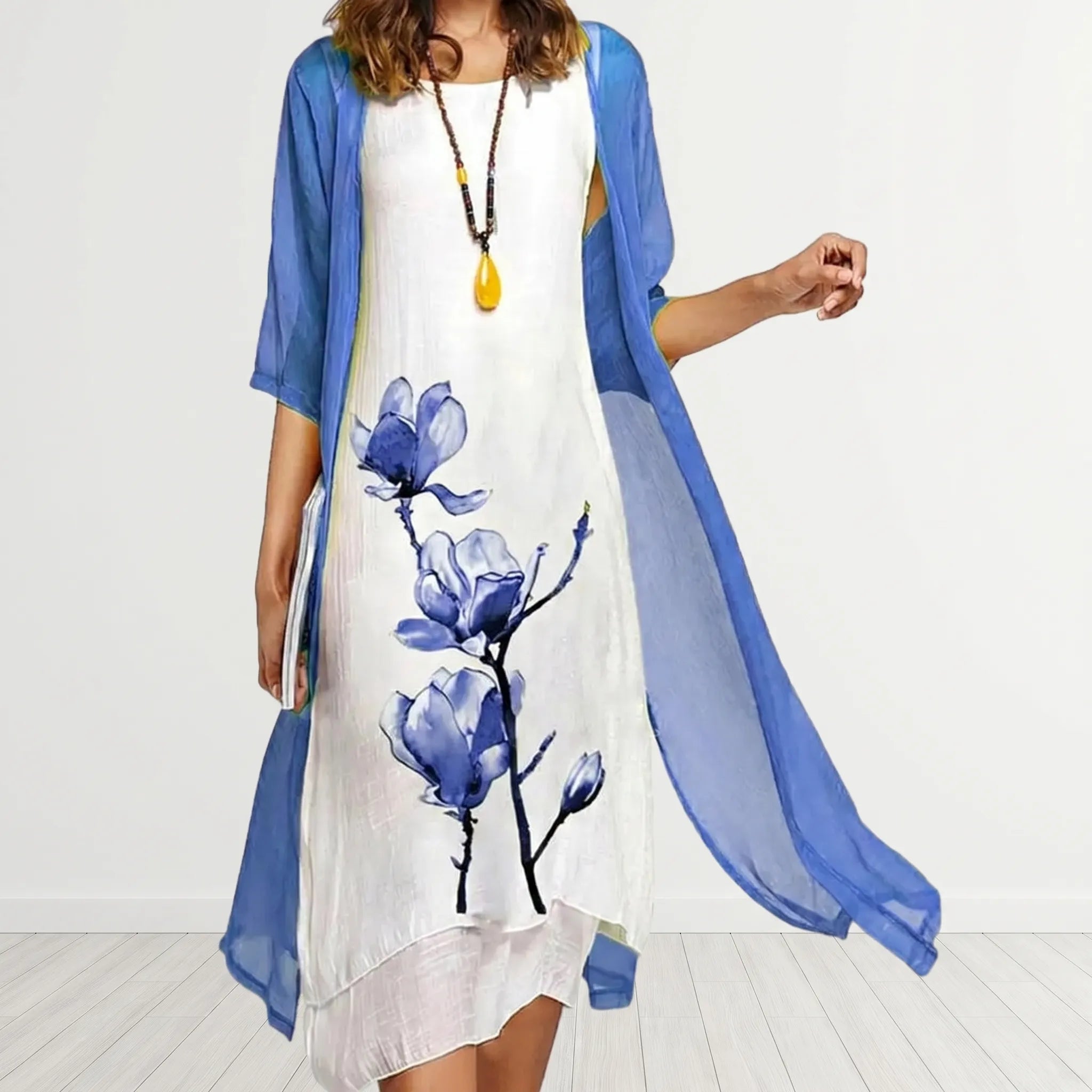 Verdelia™ -  Two-Piece Dress Set -  Layered Daytime Styling
