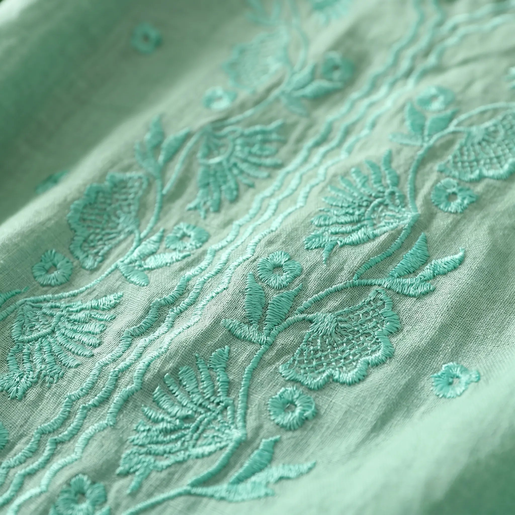 Verdine™ -  Embroidered V-Neck Blouse -  Weekend Casual Wear