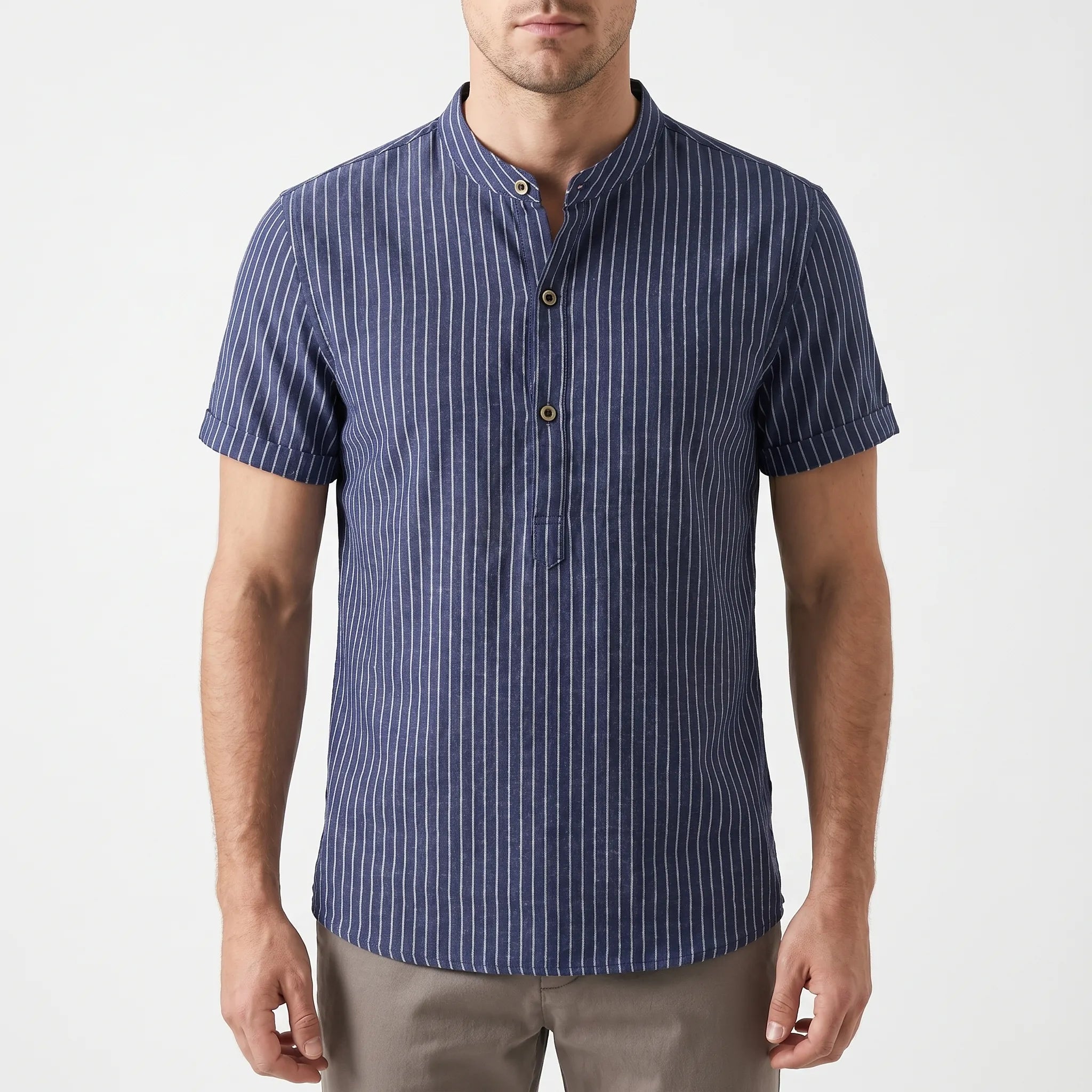 Vertis™ -  Short Sleeve Henley Shirt -  Holiday Sightseeing