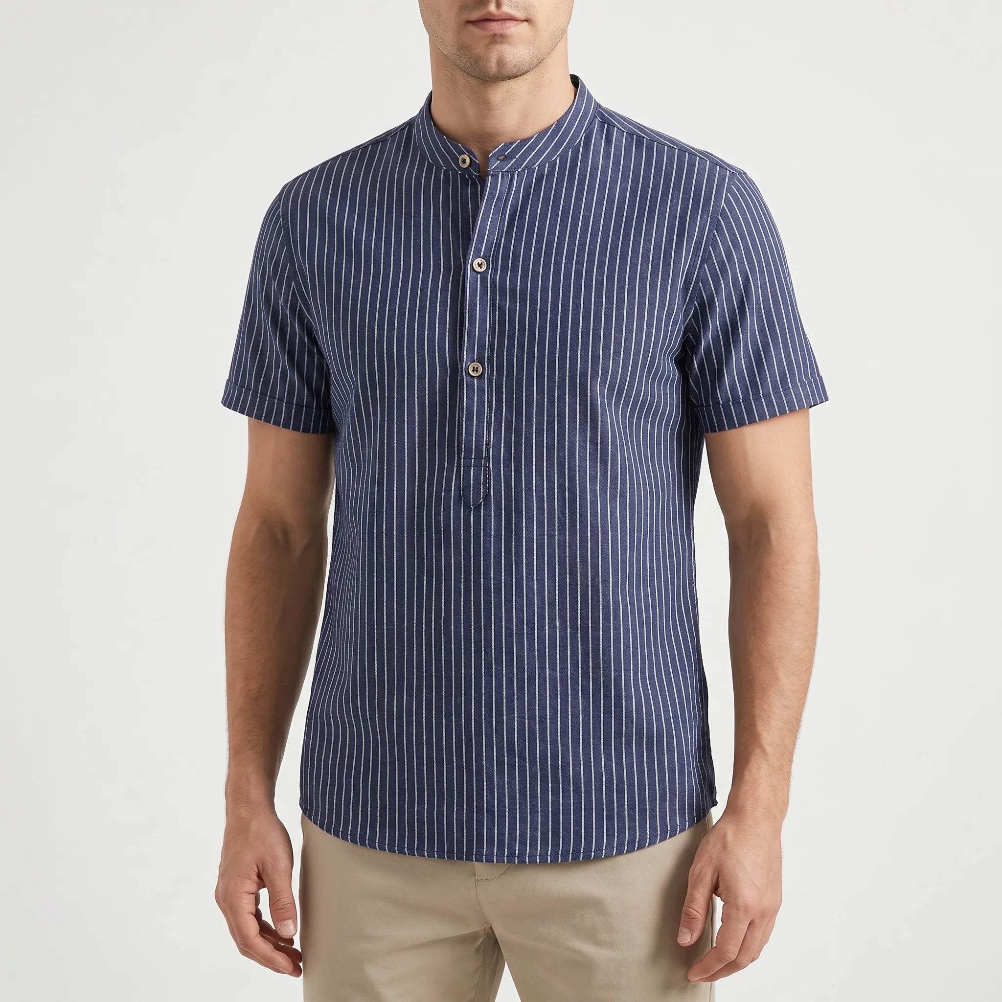 Vertis™ -  Short Sleeve Henley Shirt -  Holiday Sightseeing