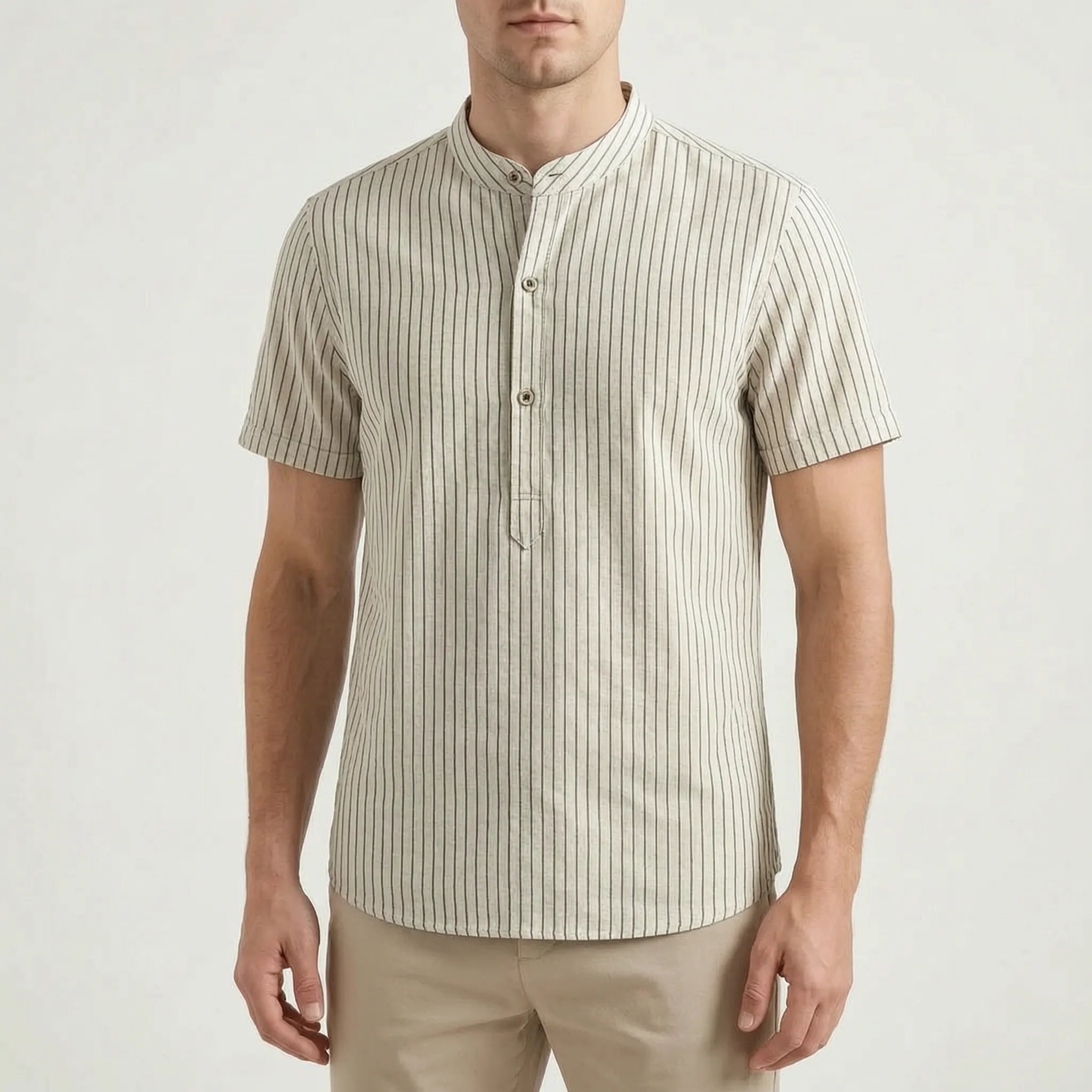 Vertis™ -  Short Sleeve Henley Shirt -  Holiday Sightseeing