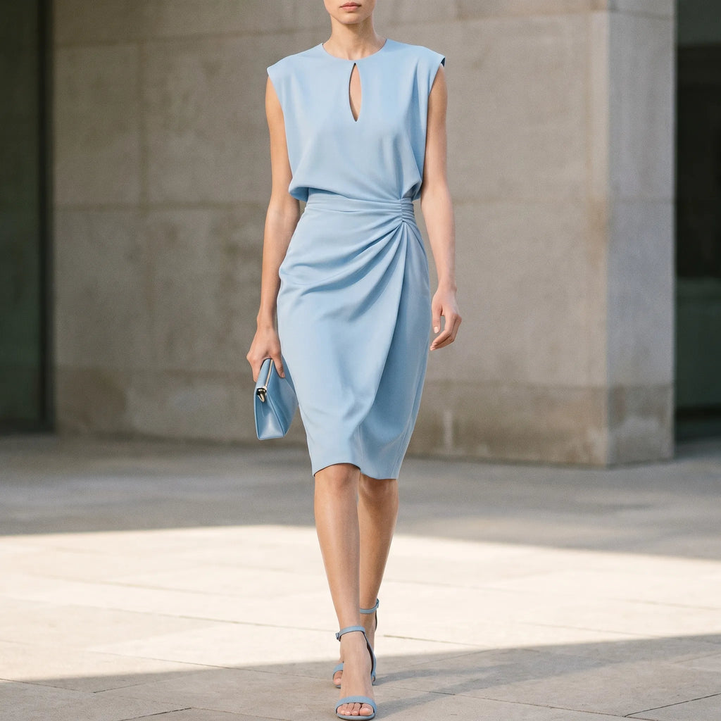Vesperis™ -  Sleeveless Formal Midi Dress -  Formal Evening Events