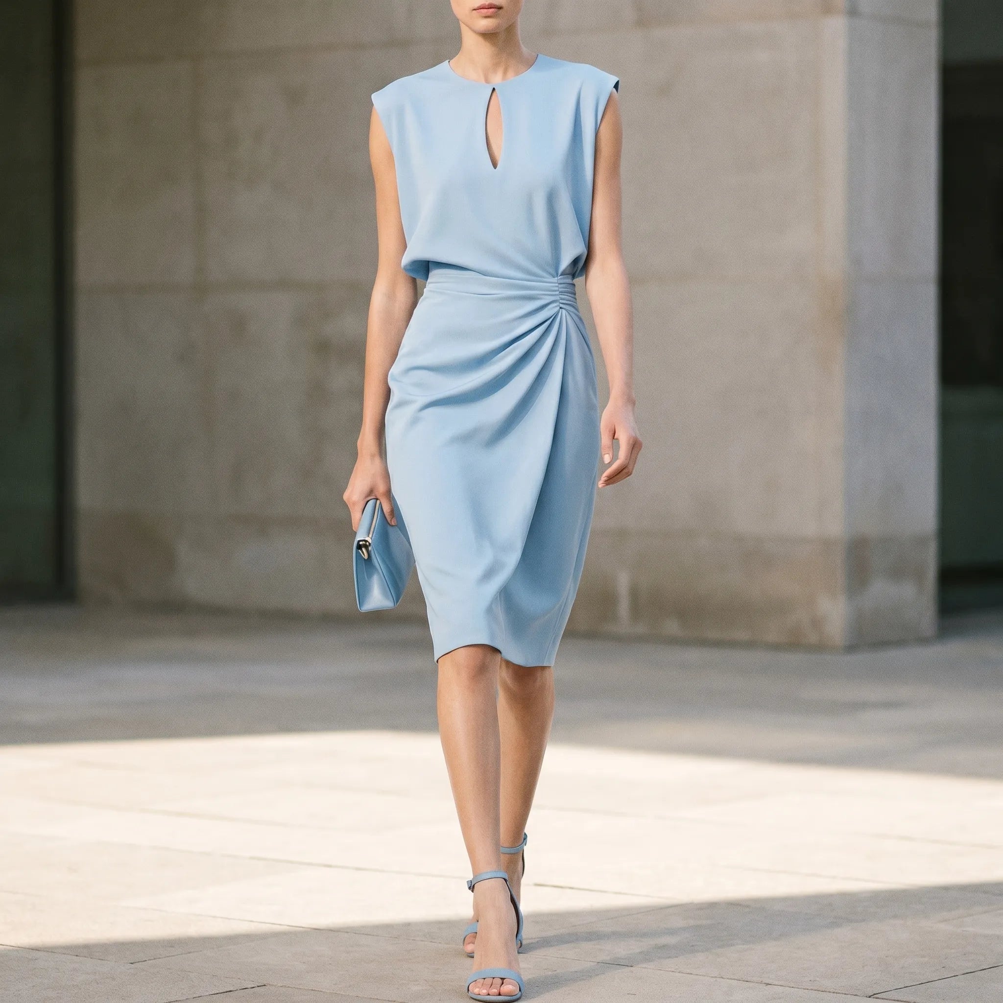 Vesperis™ -  Sleeveless Formal Midi Dress -  Formal Evening Events