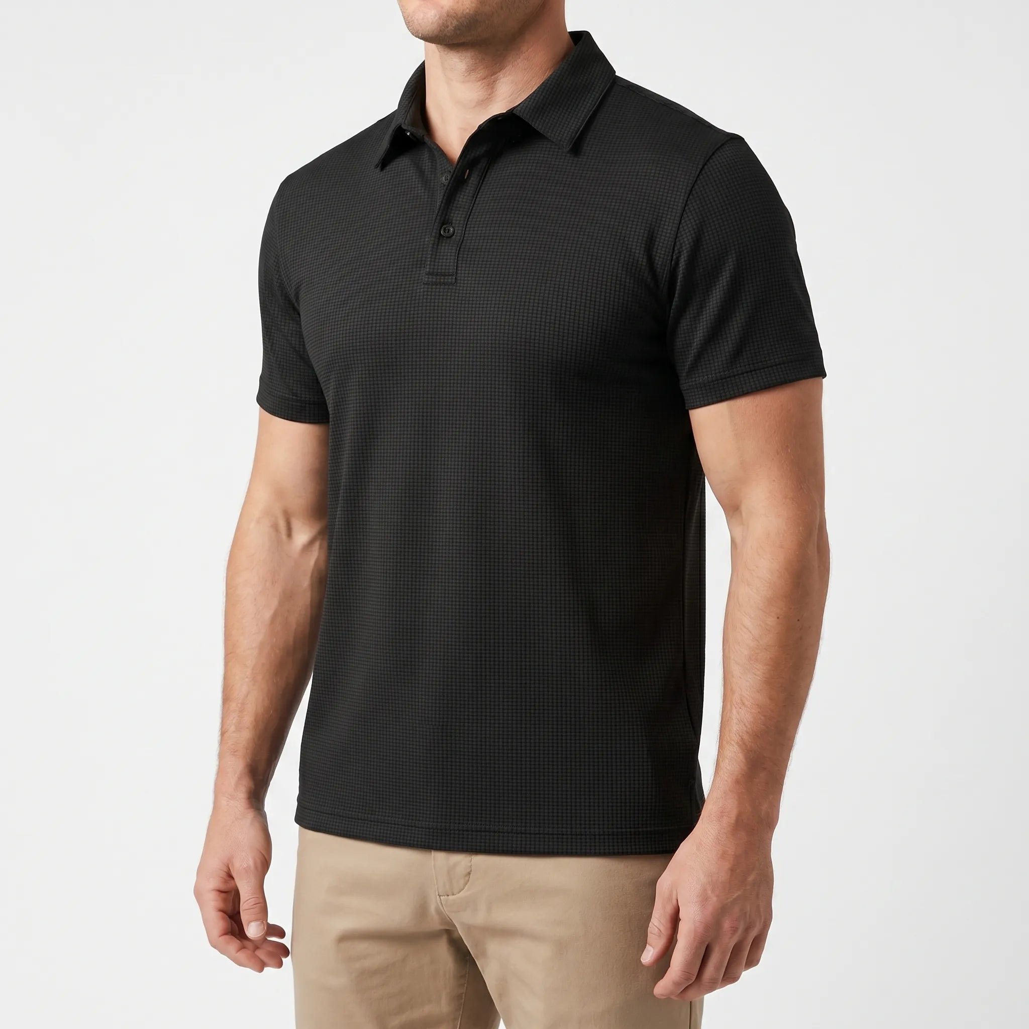 Vespyr™ -  Fitted Short-Sleeve Polo -  Evening Drinks