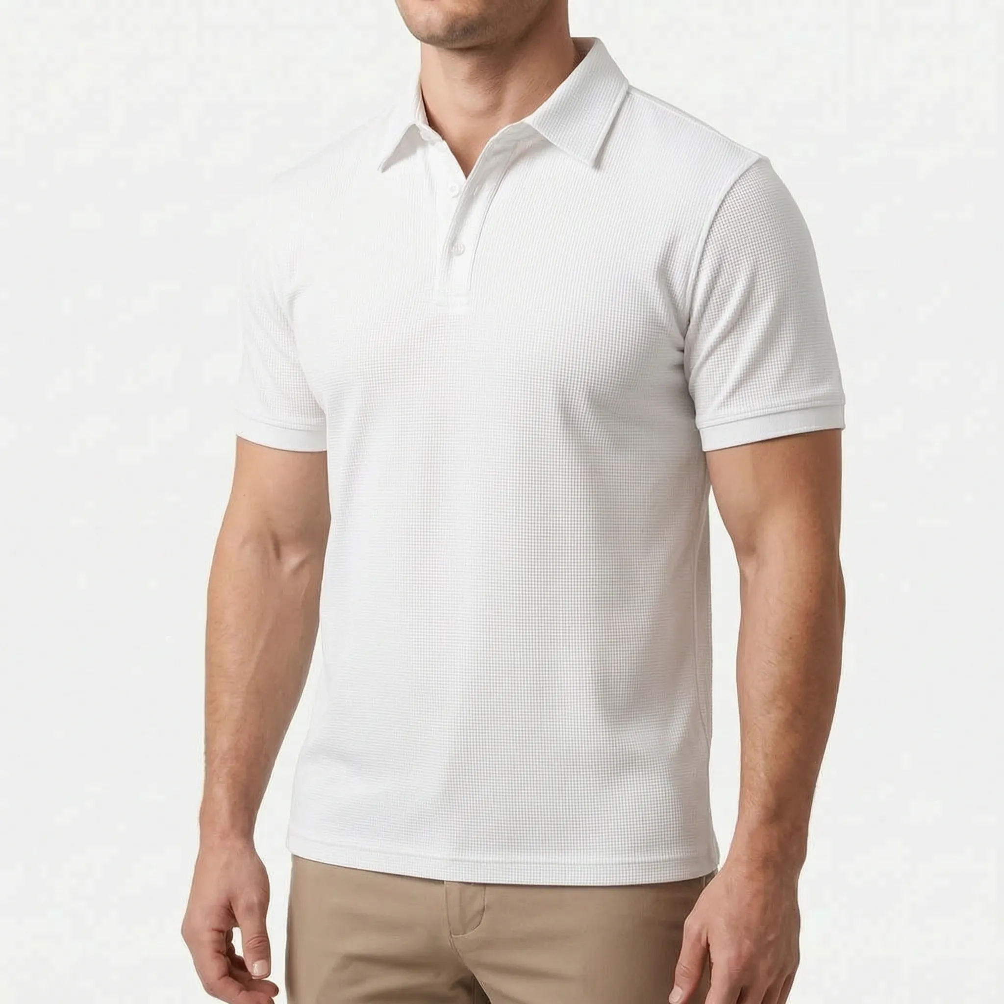 Vespyr™ -  Fitted Short-Sleeve Polo -  Evening Drinks