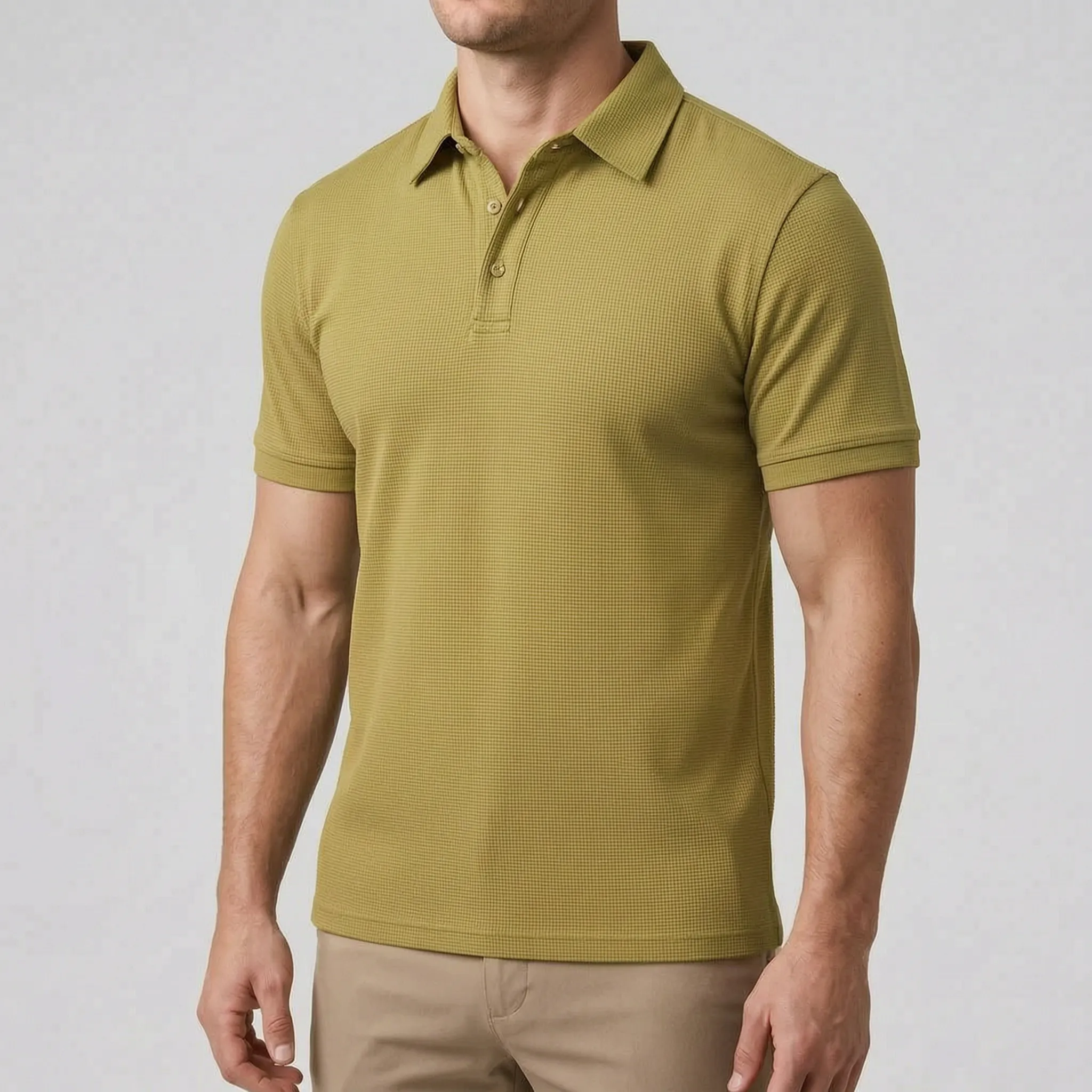 Vespyr™ -  Fitted Short-Sleeve Polo -  Evening Drinks