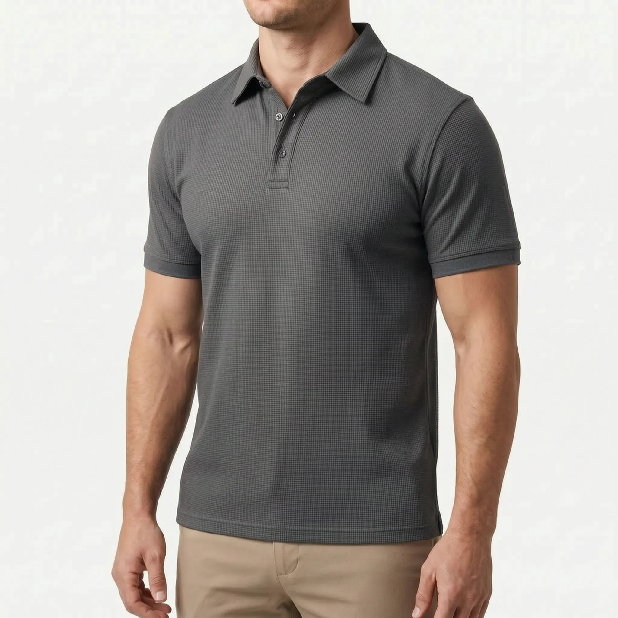 Vespyr™ -  Fitted Short-Sleeve Polo -  Evening Drinks