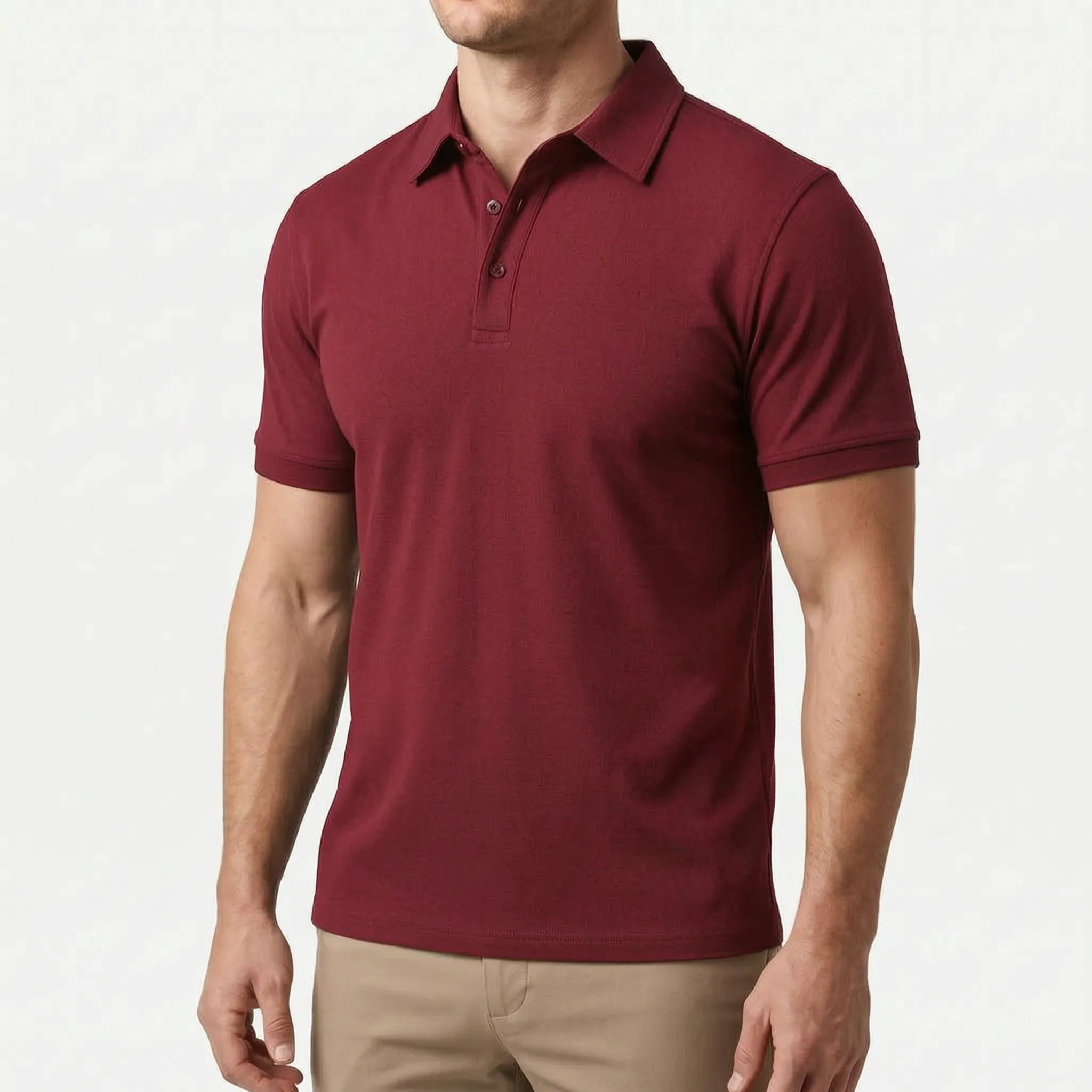 Vespyr™ -  Fitted Short-Sleeve Polo -  Evening Drinks