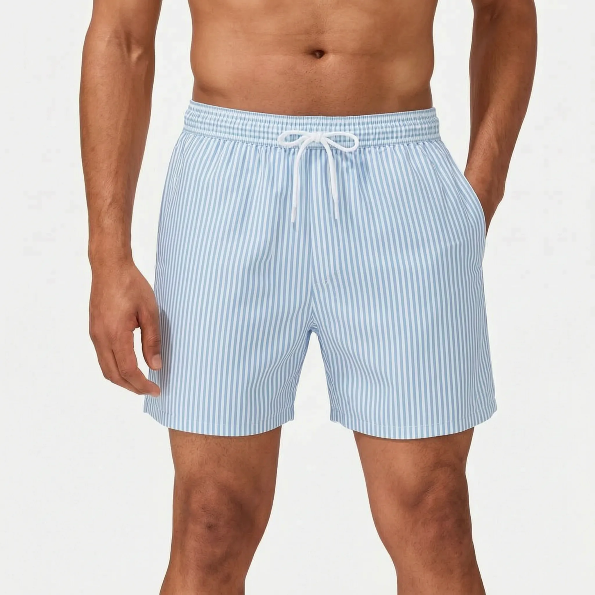 Vevant™ -  Striped Summer Swimming Trunks -  Poolside Lounging