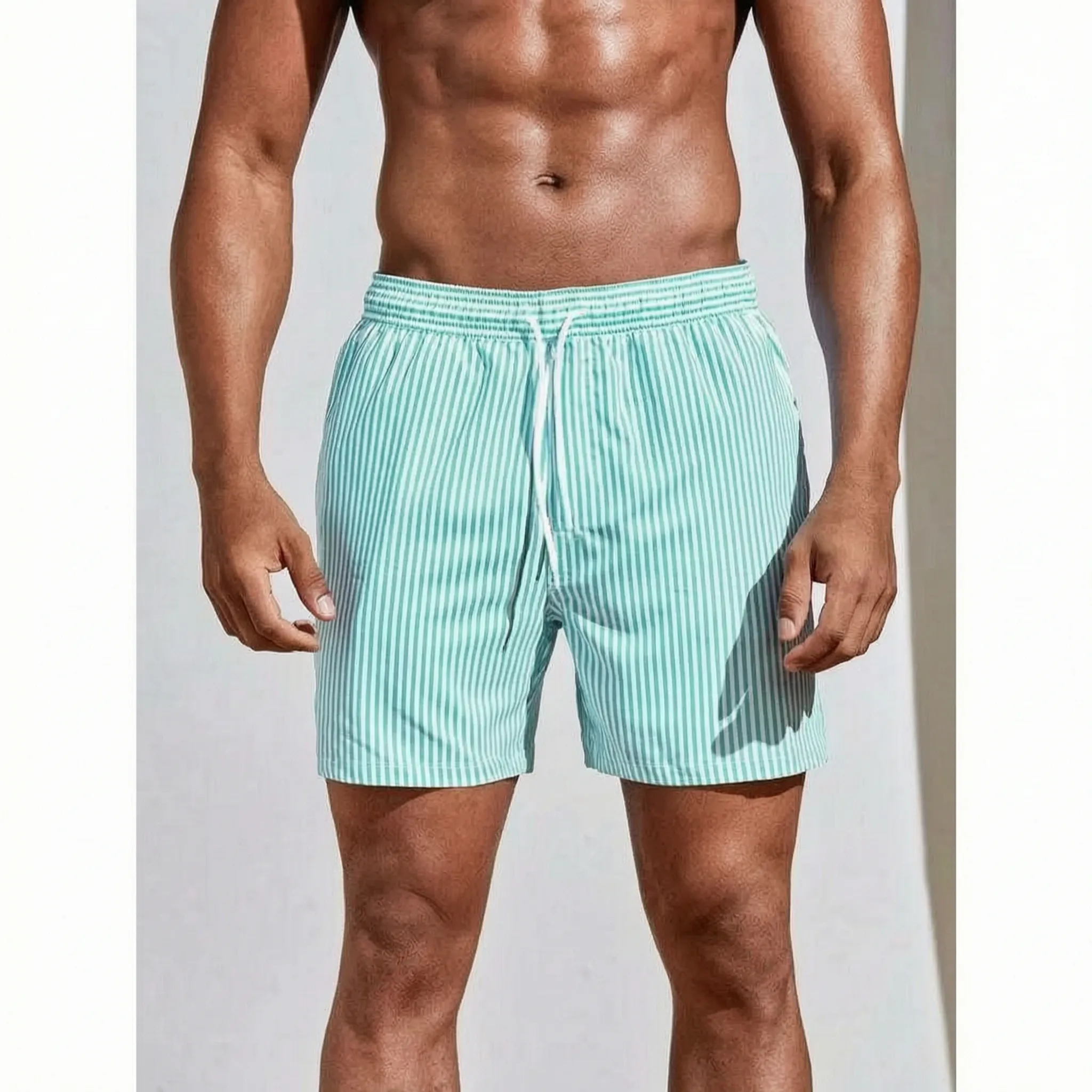 Vevant™ -  Striped Summer Swimming Trunks -  Poolside Lounging