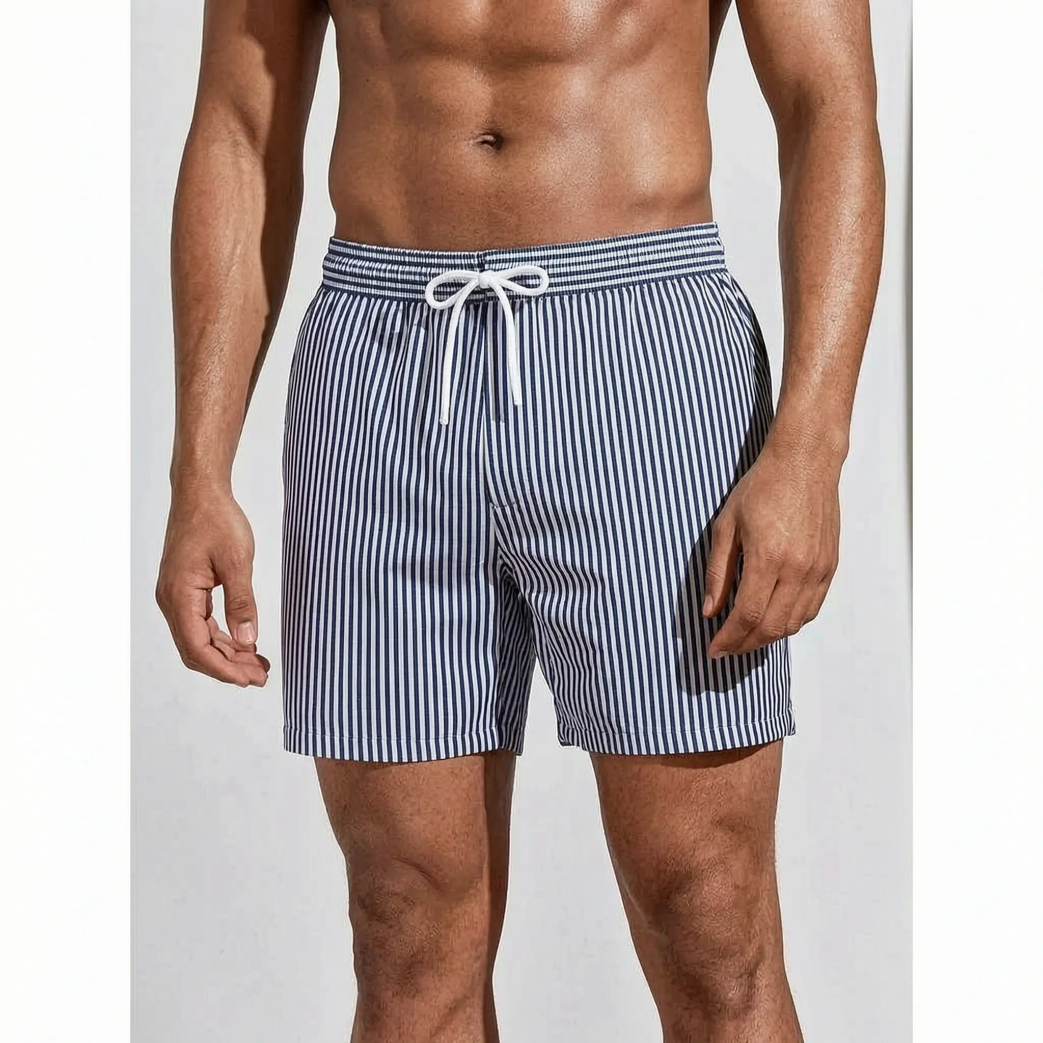 Vevant™ -  Striped Summer Swimming Trunks -  Poolside Lounging