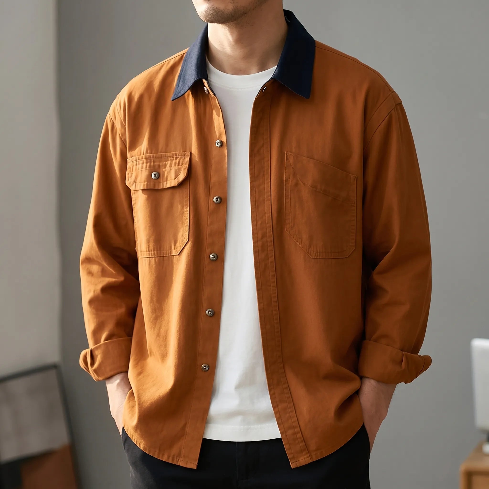 Vexlan™ -  Men's Long-Sleeved Overshirt -  Smart Casual Layering