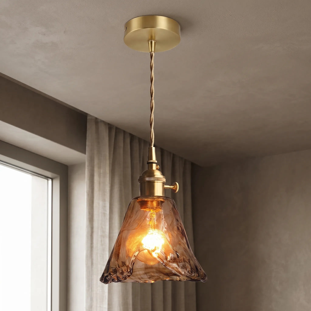 Vintura™ -  Vintage Style Amber Pendant Light -  Accentuating Dining Spaces