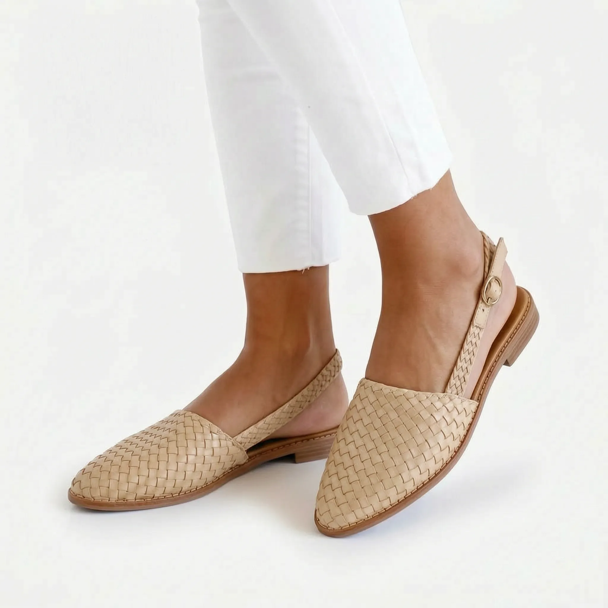 Vivera™ -  Woven Slingback Flats -  Smart Casual Outings
