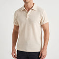 Wafton™ -  Textured Waffle Knit Polo Shirt -  Weekend Casual Wear