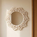 Weavira™ -  Round Woven Wall Mirror -  Reflecting Ambient Light