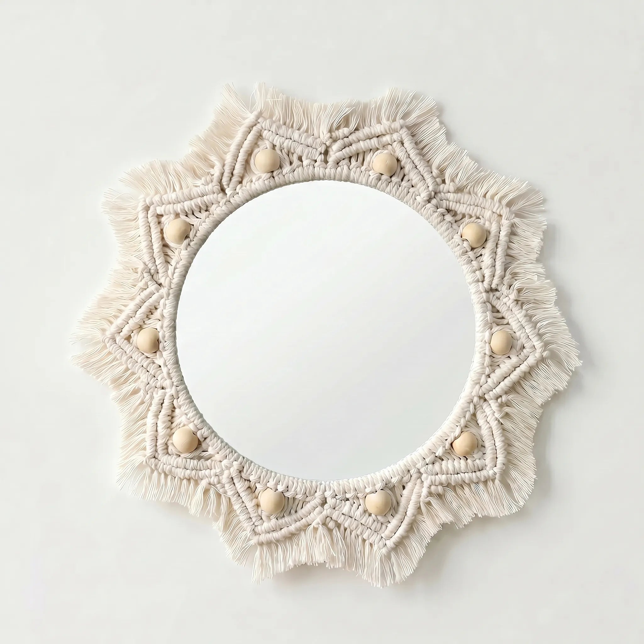 Weavira™ -  Round Woven Wall Mirror -  Reflecting Ambient Light