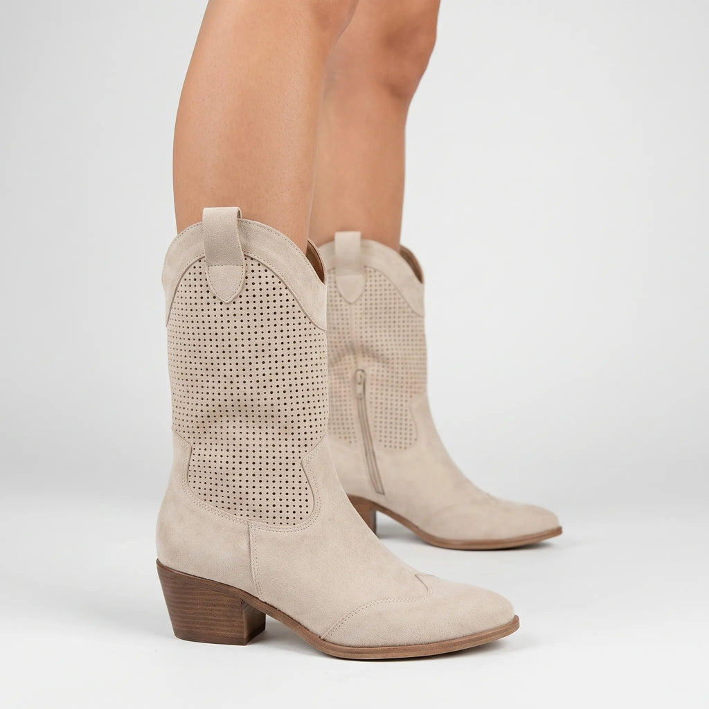 Westara™ -  Perforated Western Boots -  Casual Outings
