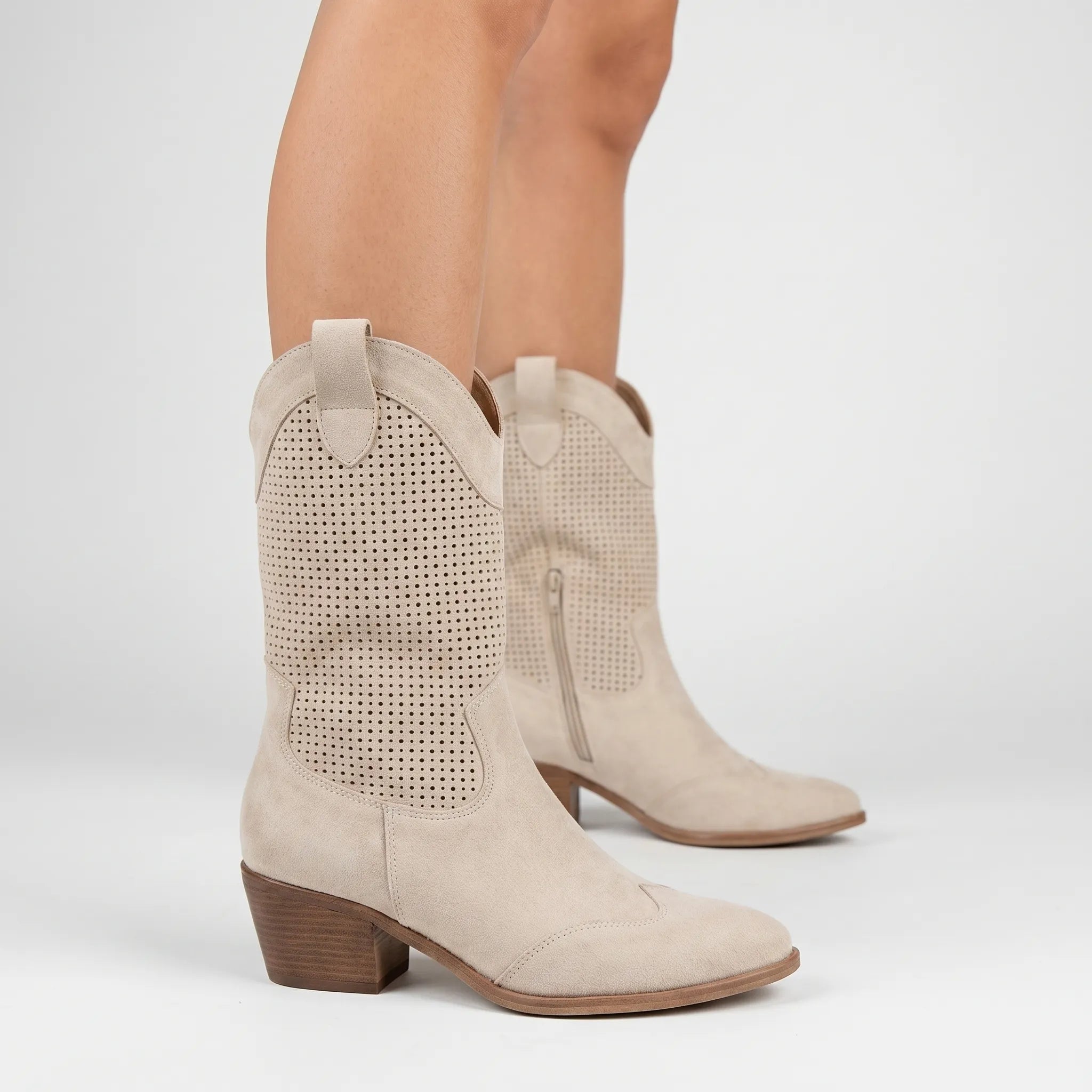 Westara™ -  Perforated Western Boots -  Casual Outings