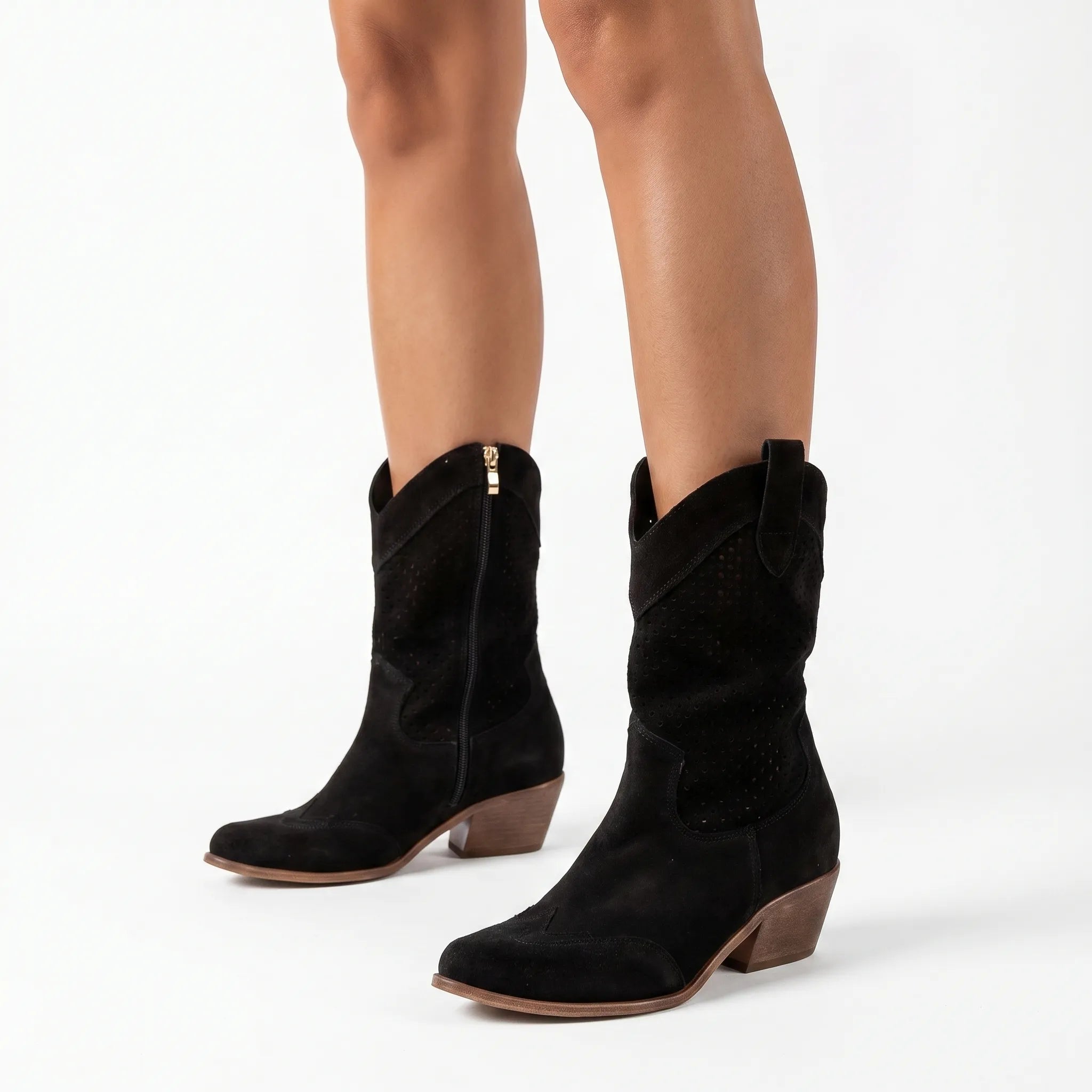 Westara™ -  Perforated Western Boots -  Casual Outings