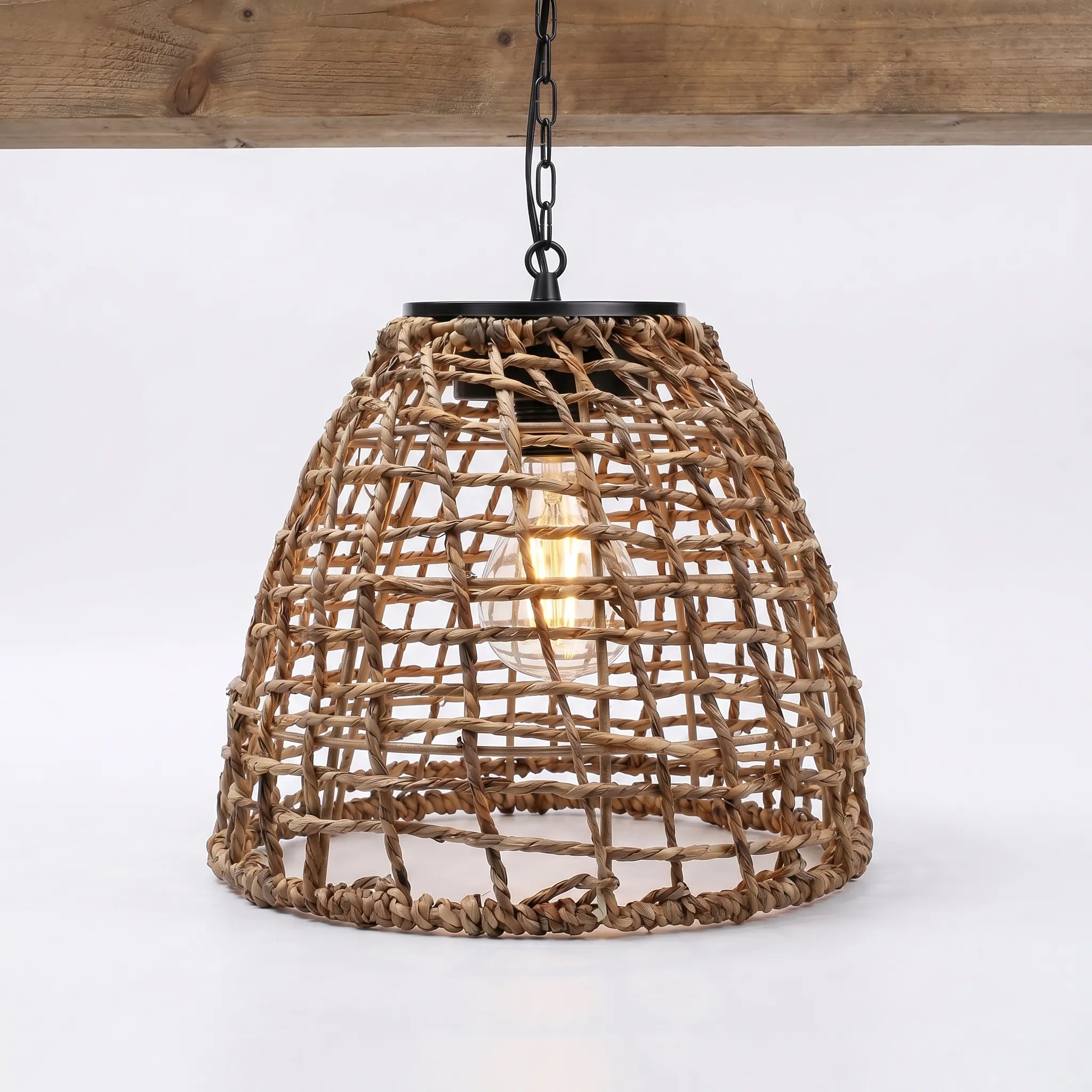 Wovara™ -  Woven Solar Pendant Lantern -  Illuminating Outdoor Seating
