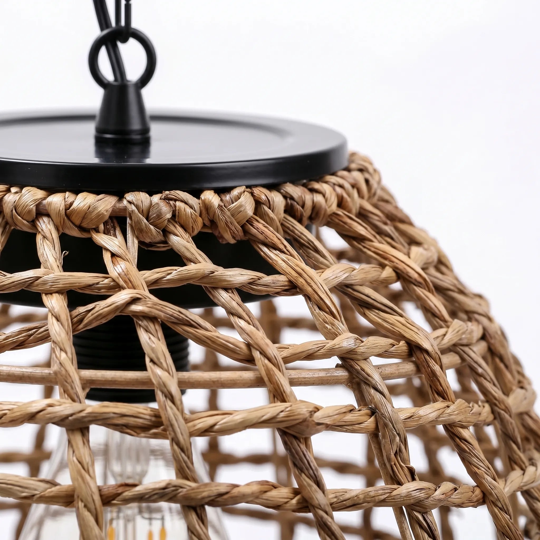 Wovara™ -  Woven Solar Pendant Lantern -  Illuminating Outdoor Seating