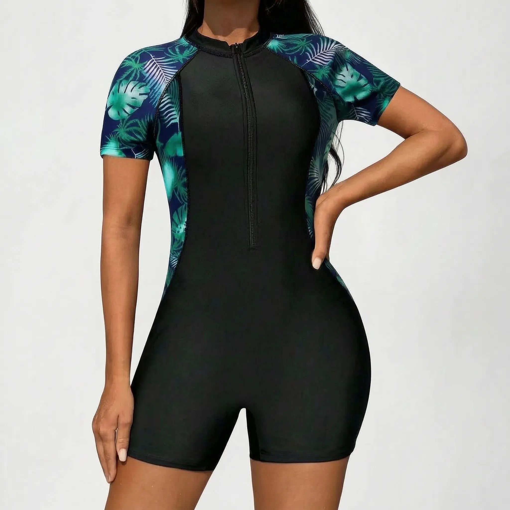 Zefiro™ -  Short Sleeve One-Piece Swimsuit -  Active Water Sports