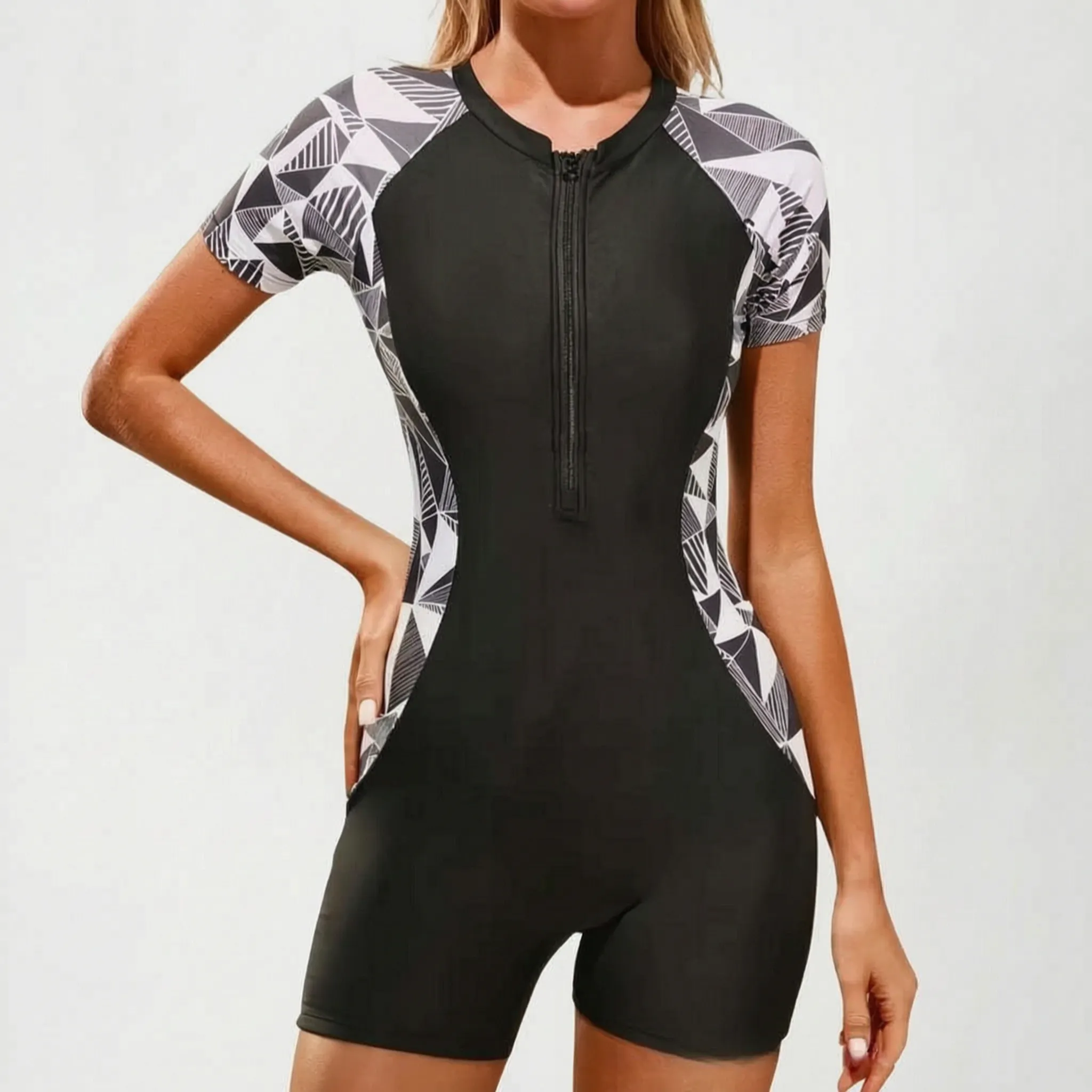 Zefiro™ -  Short Sleeve One-Piece Swimsuit -  Active Water Sports