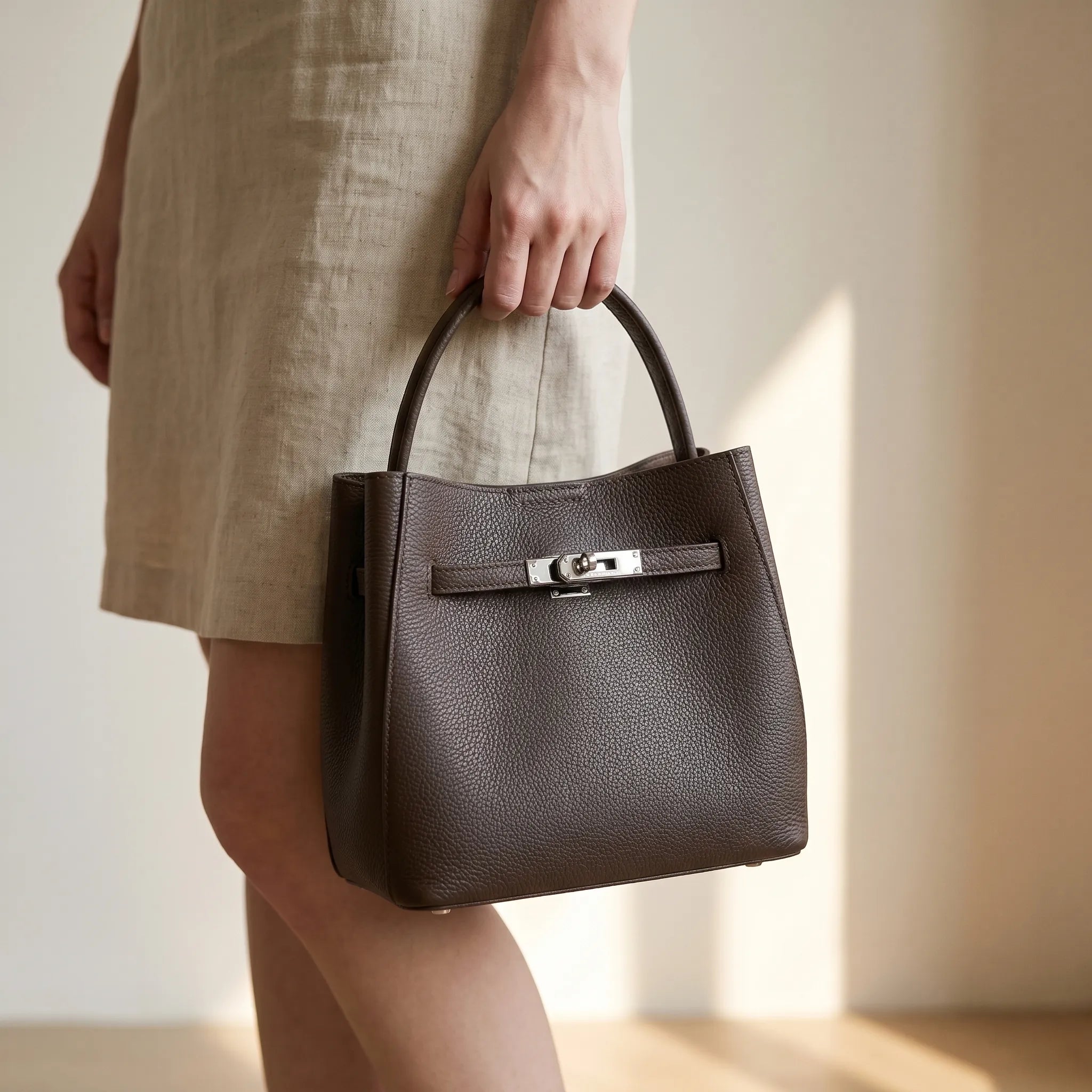 Zelston™ -  Structured Bucket Style Handbag -  Carrying Daily Essentials