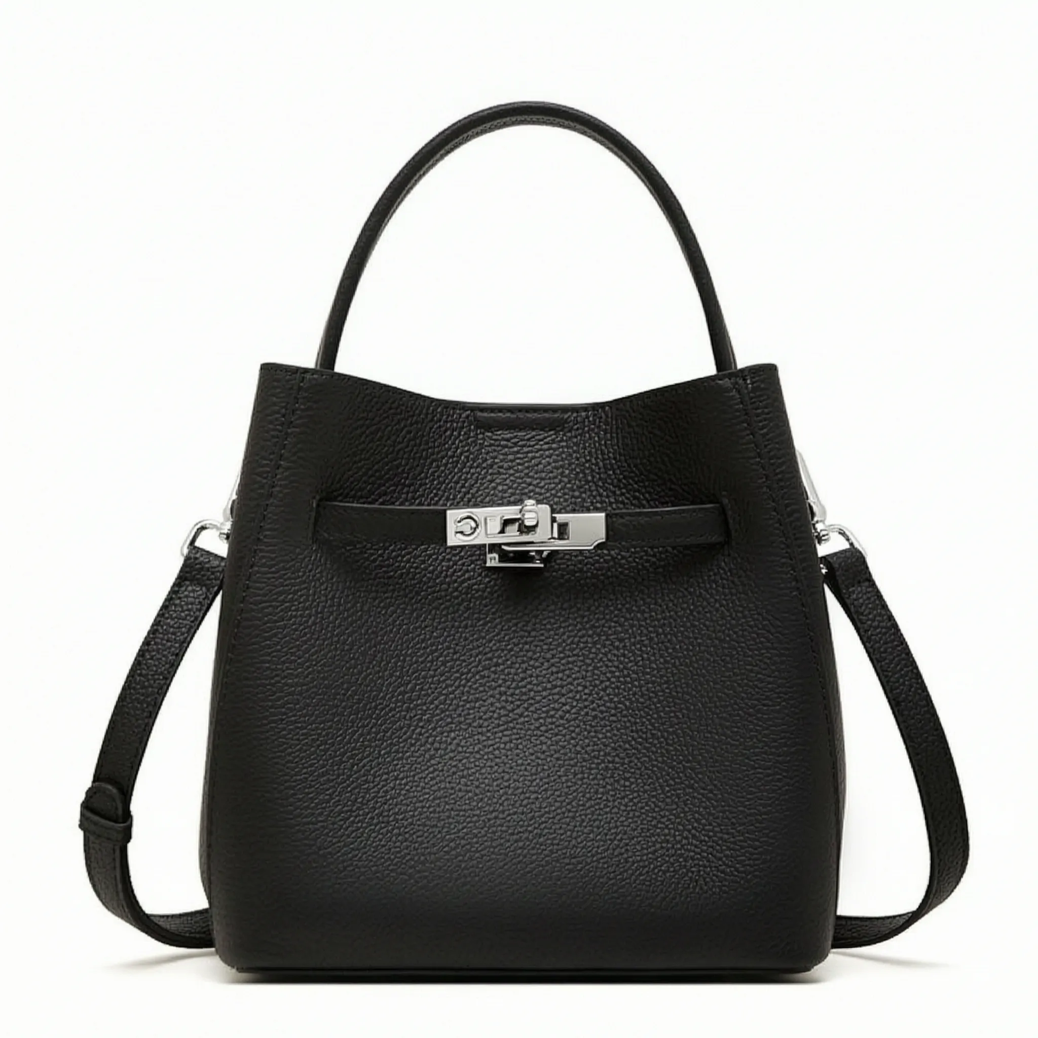 Zelston™ -  Structured Bucket Style Handbag -  Carrying Daily Essentials