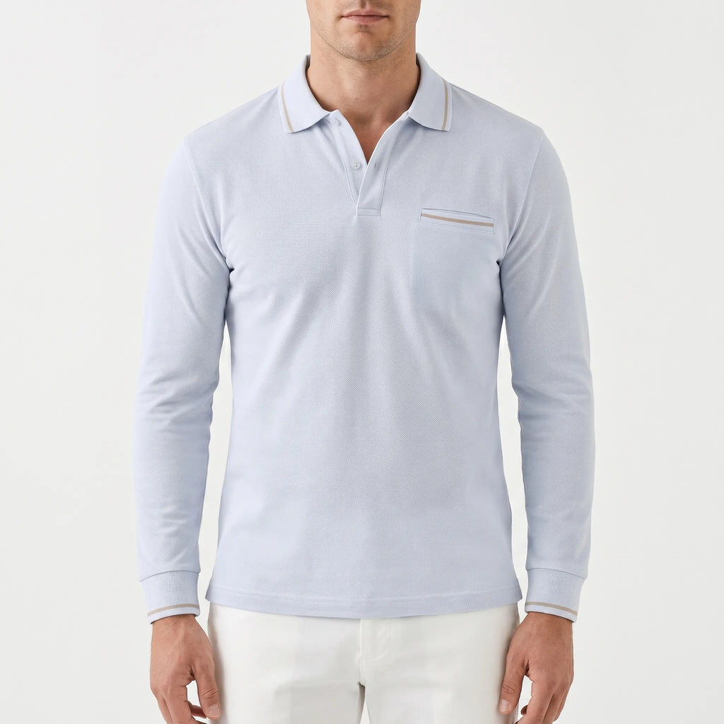 Zempolo™ -  Long Sleeve Polo Shirt -  Weekend Socialising