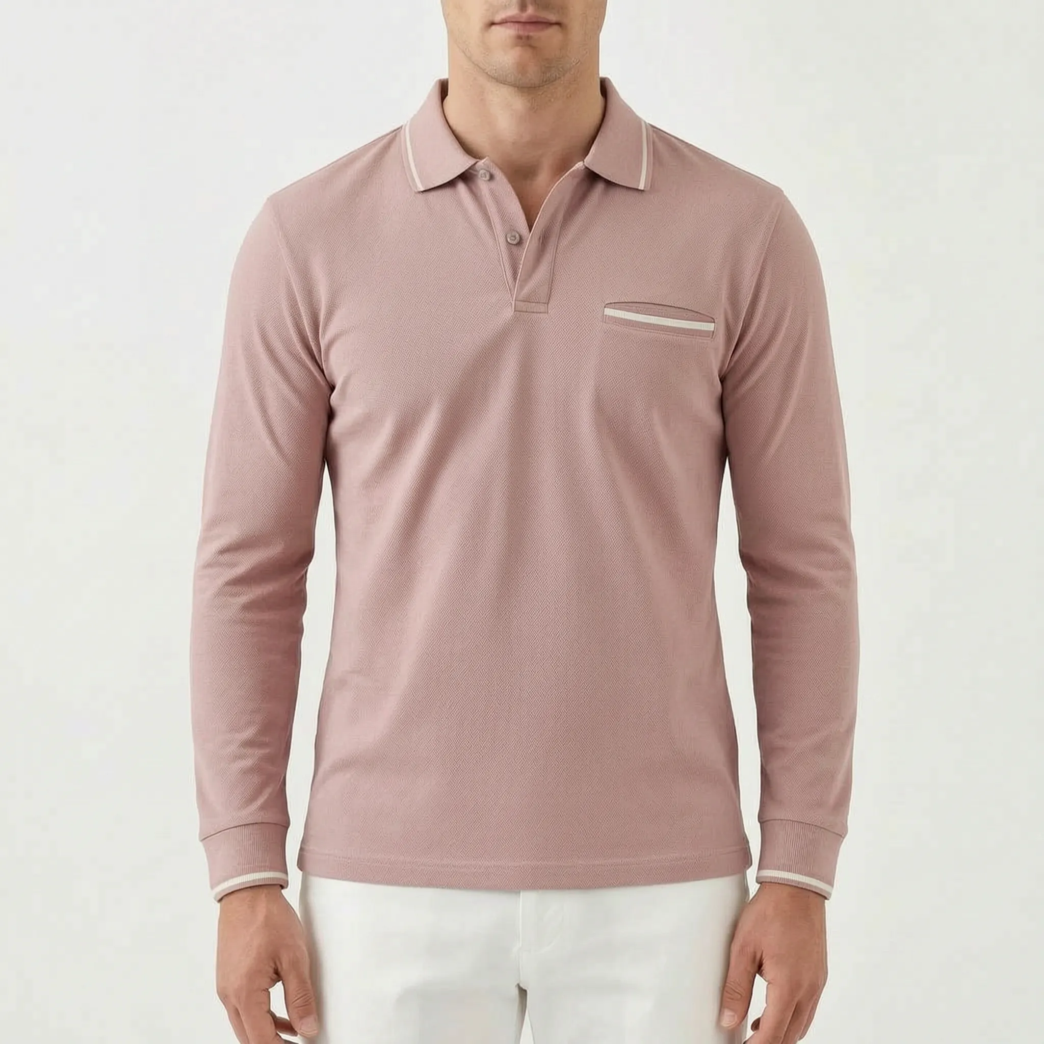 Zempolo™ -  Long Sleeve Polo Shirt -  Weekend Socialising