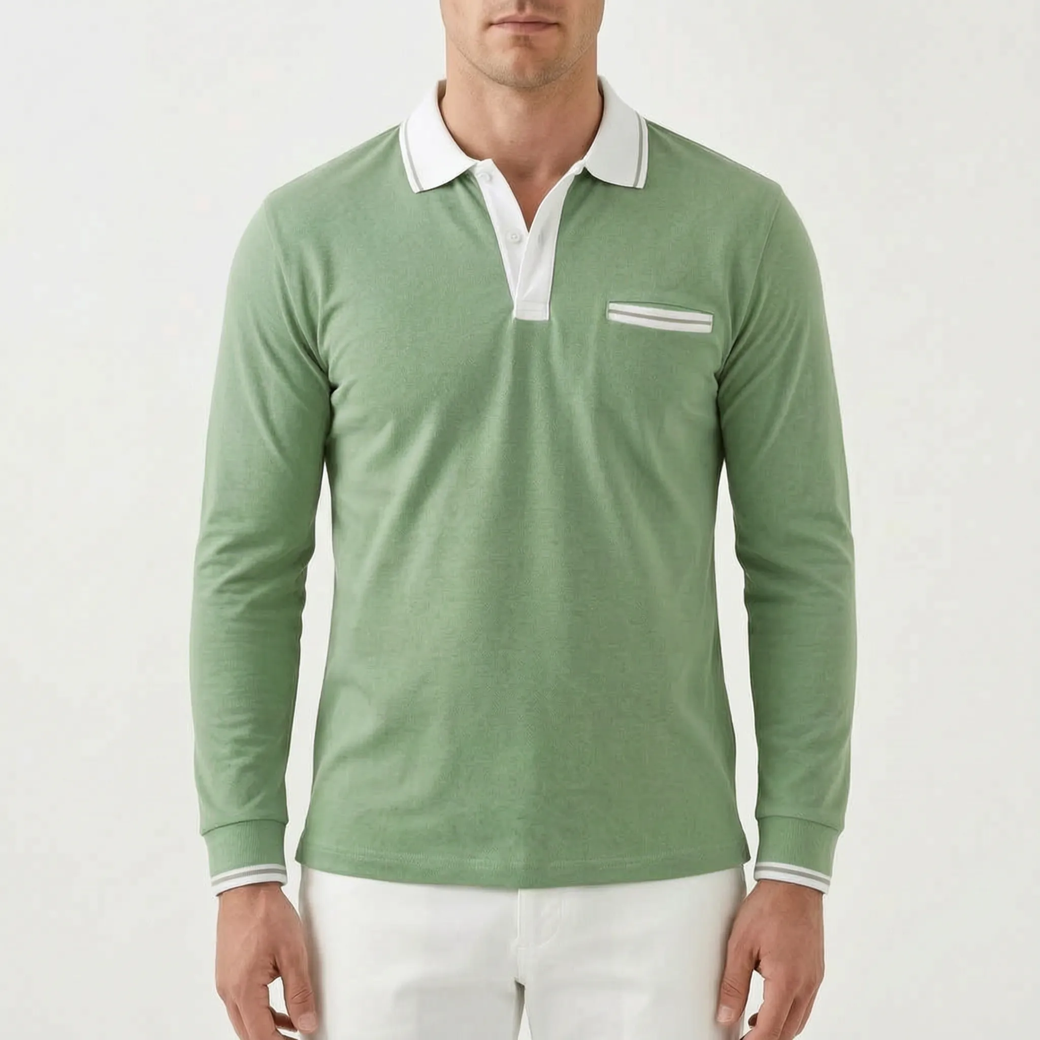 Zempolo™ -  Long Sleeve Polo Shirt -  Weekend Socialising