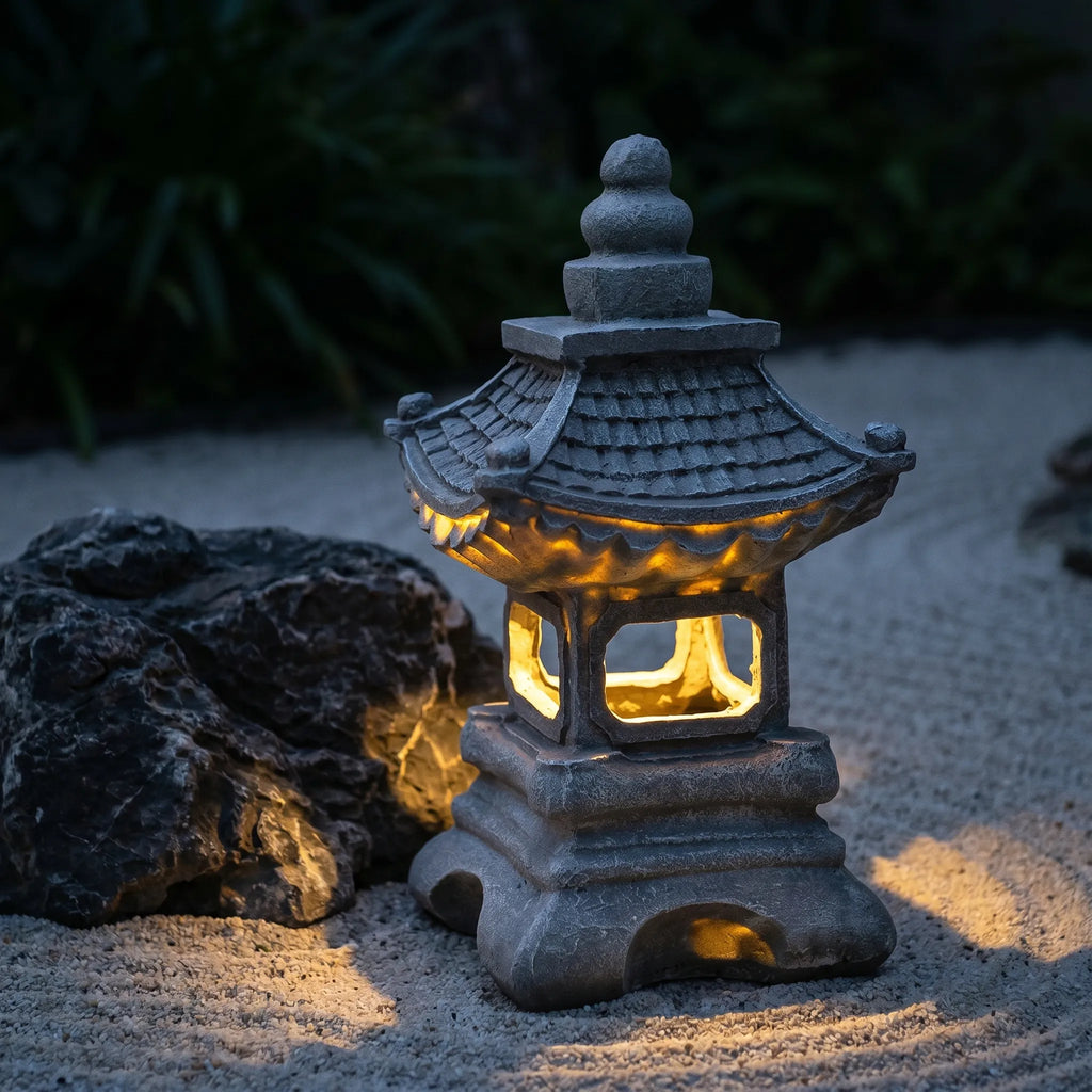 Zenitrea™ -  Solar Powered Pagoda Light -  Illuminating Garden Pathways