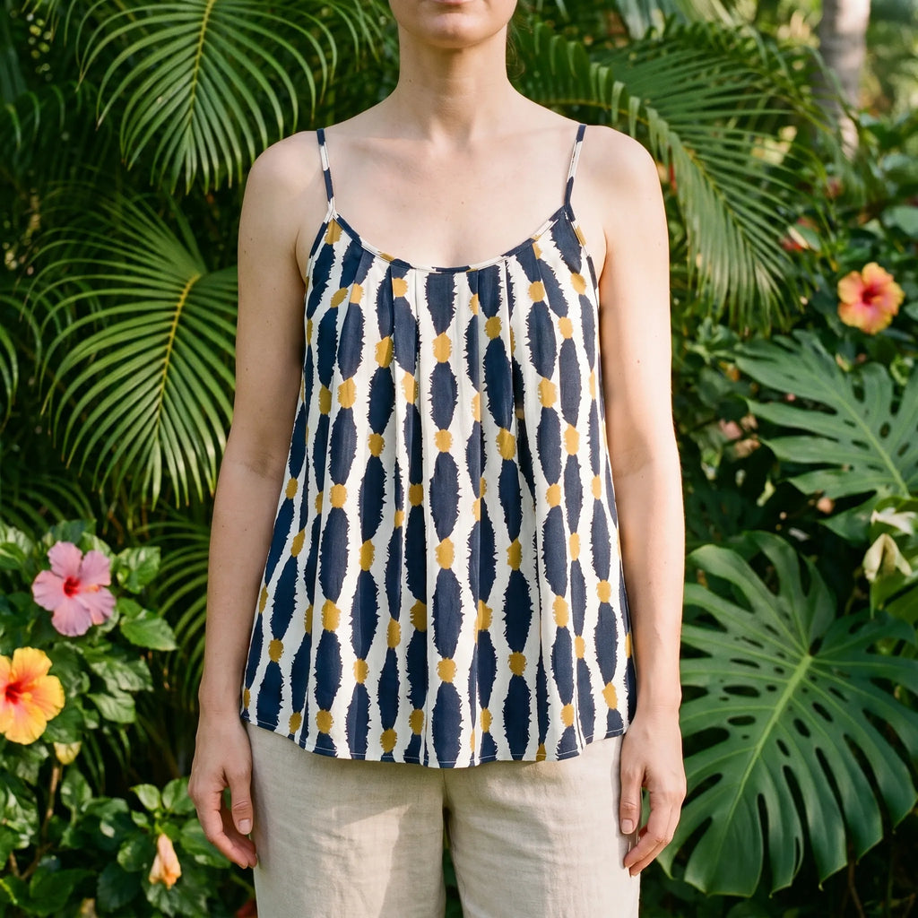 Zennor™ -  Printed Sleeveless Cami Top -  Warm Weather Outings