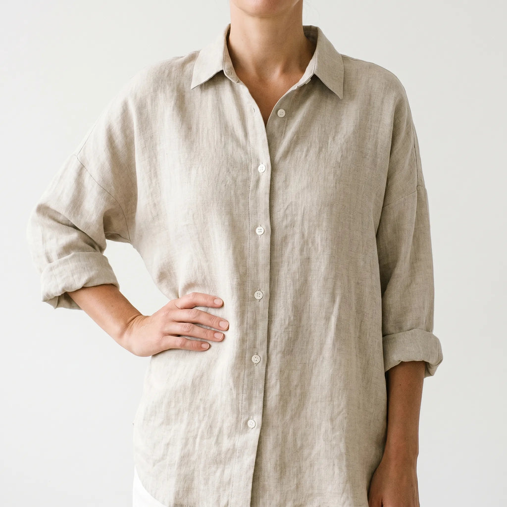 Zephyra™ -  Relaxed Button-Down Shirt -  Warm Weather Layering