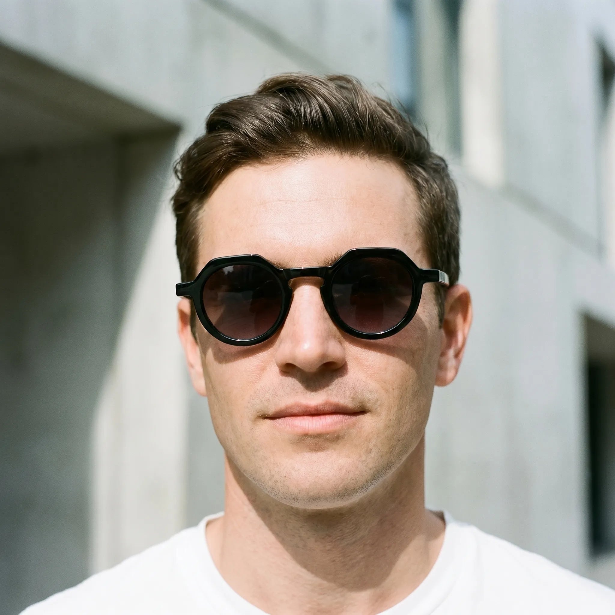 Zephyx™ -  Geometric Semi-Round Sunglasses -  Sunny City Walks