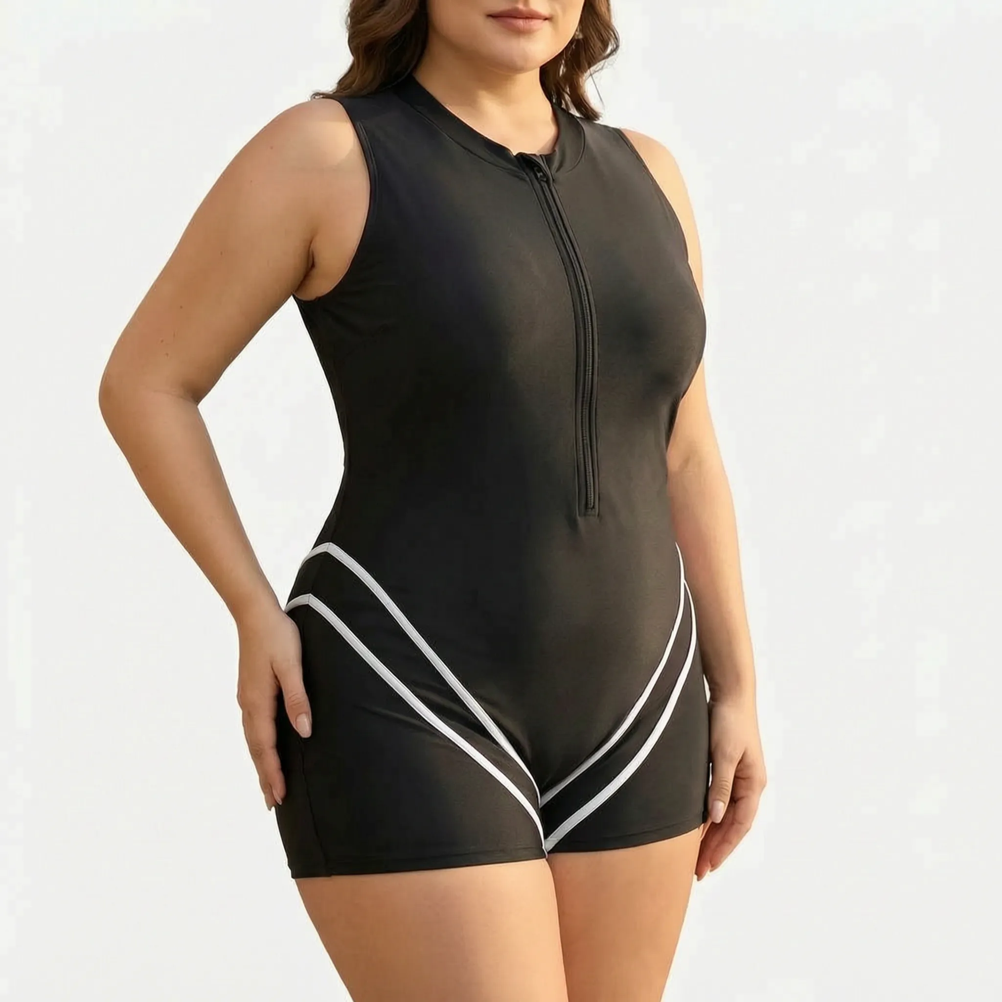 Ziptura™ -  Sporty One-Piece Swimsuit -  Active Water Sports