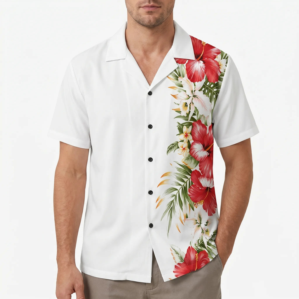 Zovira™ -  Short Sleeve Patterned Shirt -  Summer Evening Wear