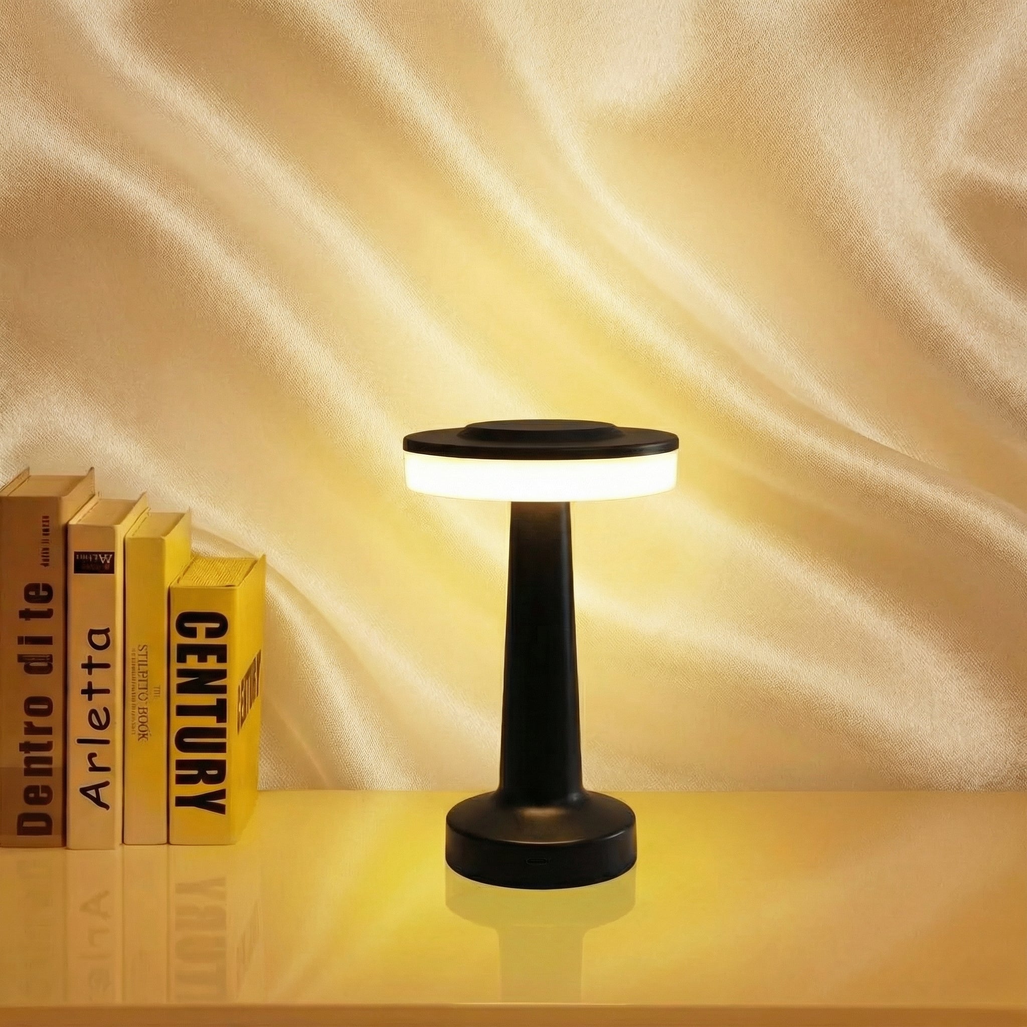 Touch-Control Rechargeable LED Table Light with Metal Construction