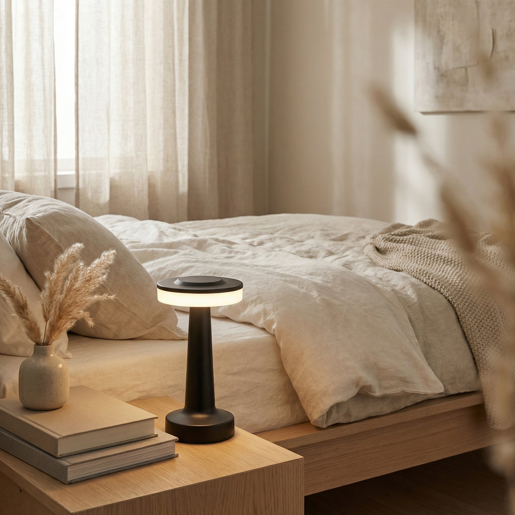 Touch-Control Rechargeable LED Table Light with Metal Construction