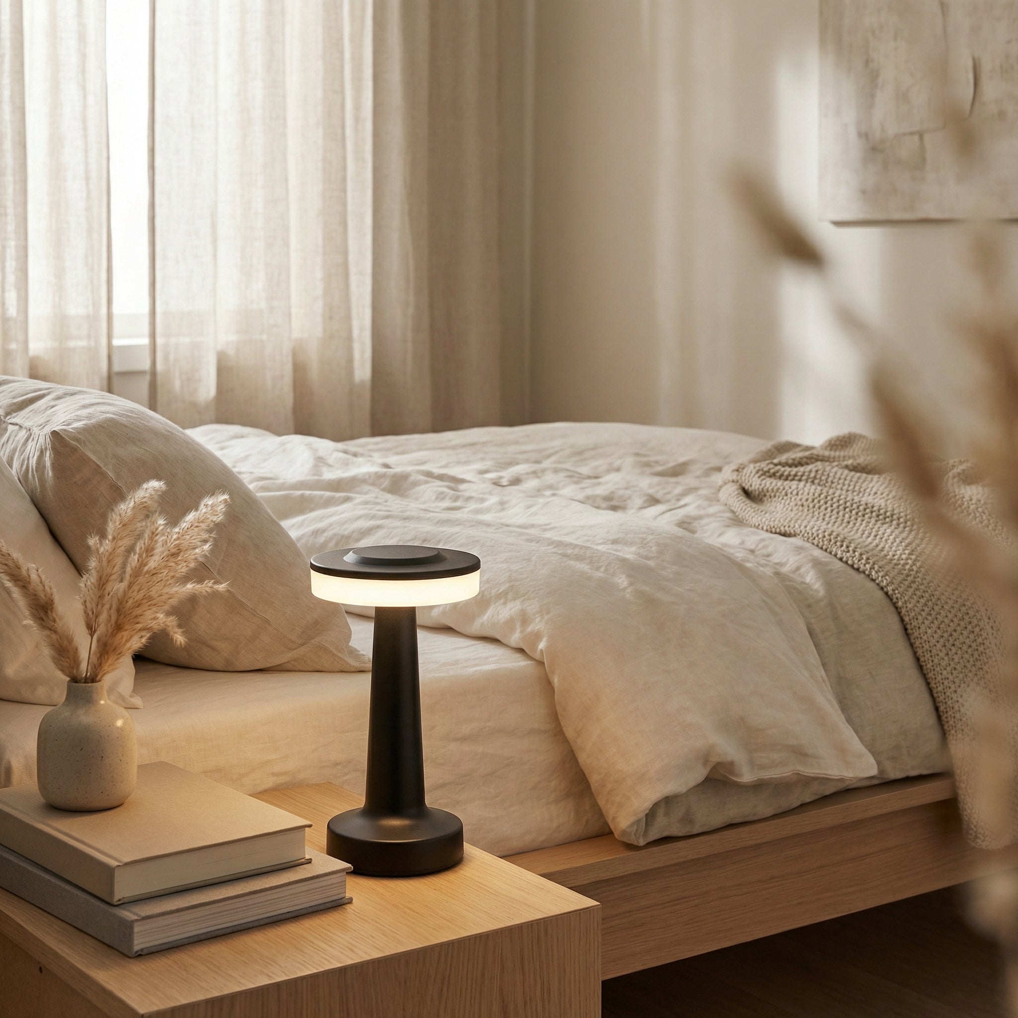 Touch-Control Rechargeable LED Table Light with Metal Construction