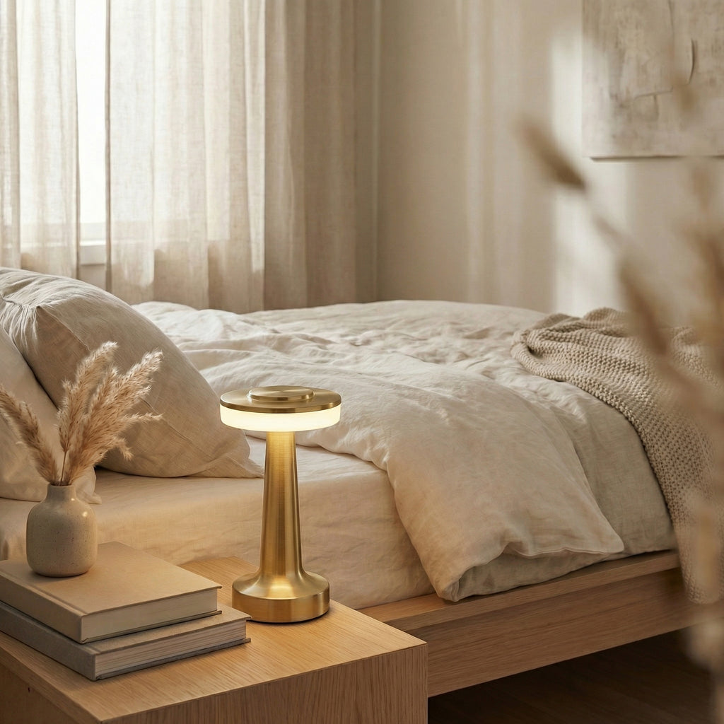 Touch-Control Rechargeable LED Table Light with Metal Construction