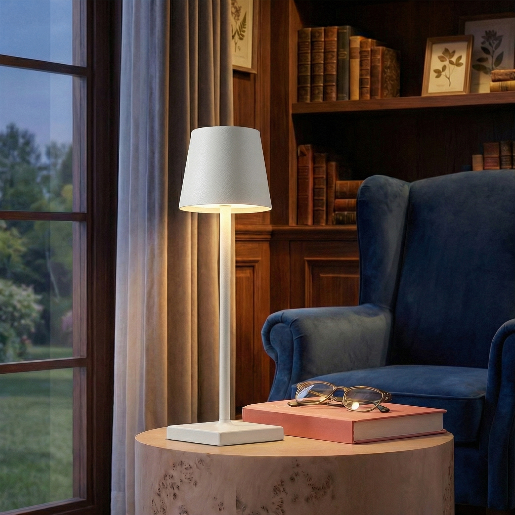 Modern Touch-Control Dimmable Rechargeable LED Table Lamp